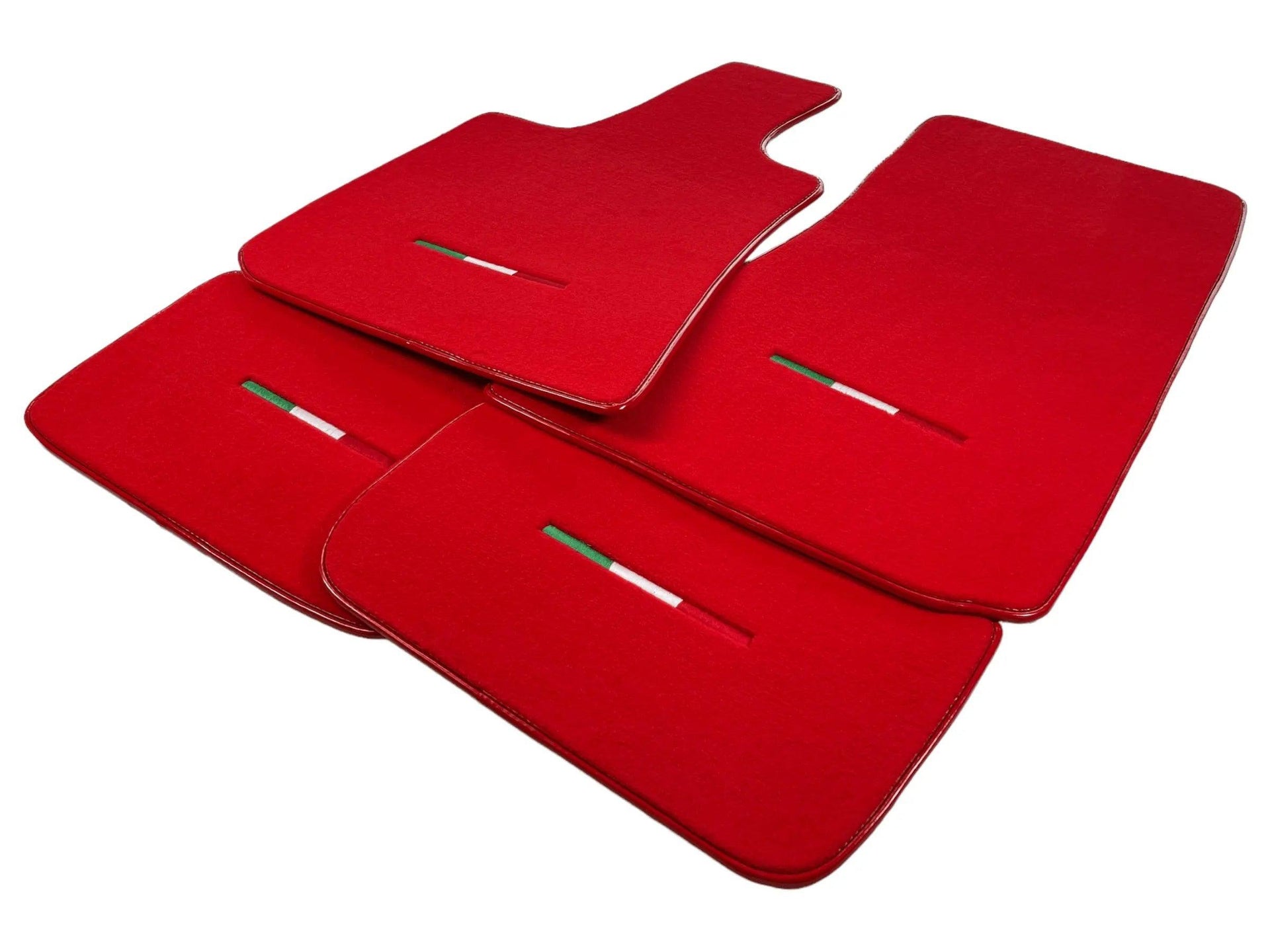 Red Floor Mats For Maserati Coupé (2001-2007) Italy Edition - AutoWin