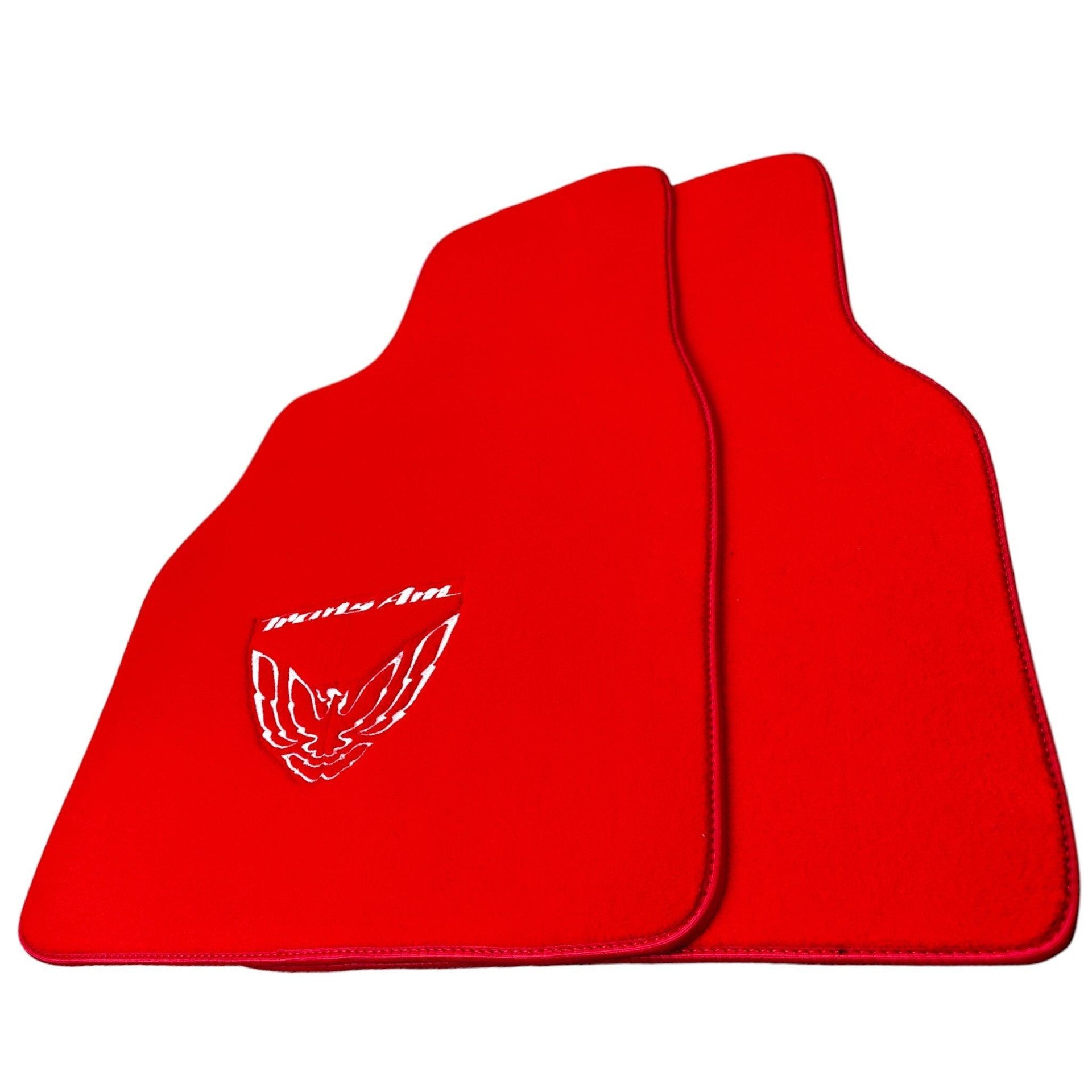 Red Floor Mats for Pontiac FireBird (1993-2002) with Trans Am Logo - AutoWin