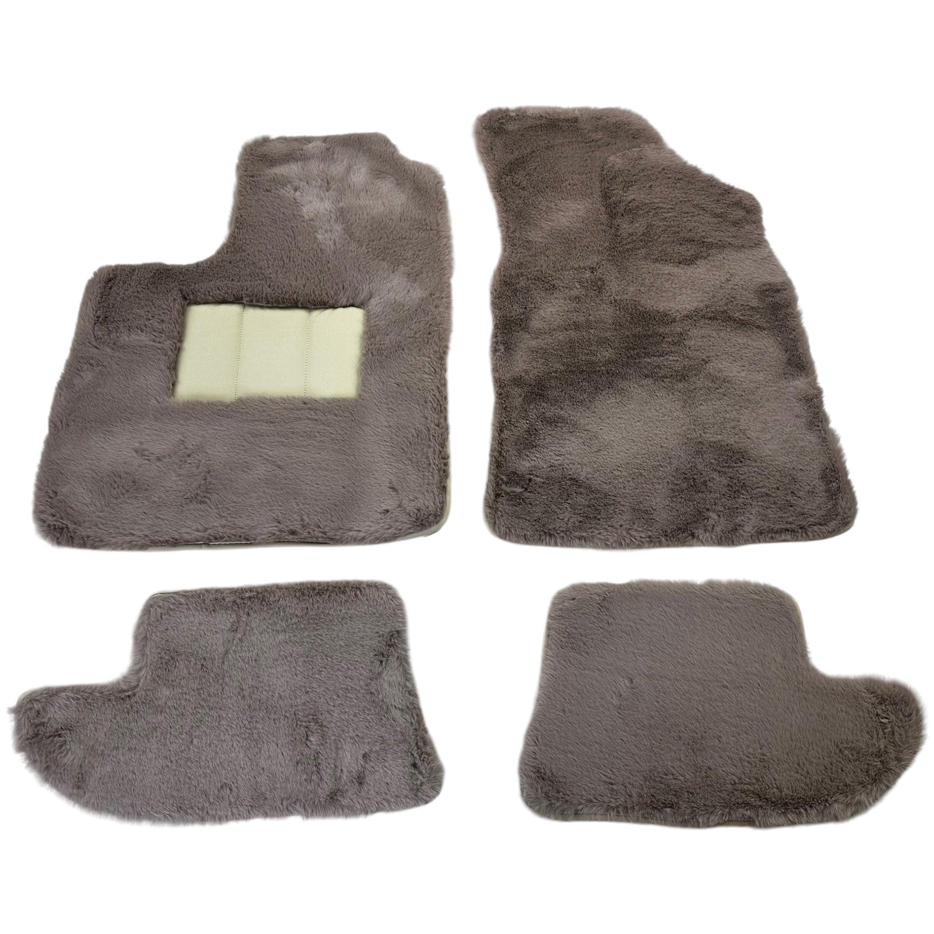 Sheepskin Floor Mats For Bentley Continental GTC (2018-2023) ER56 Design - AutoWin