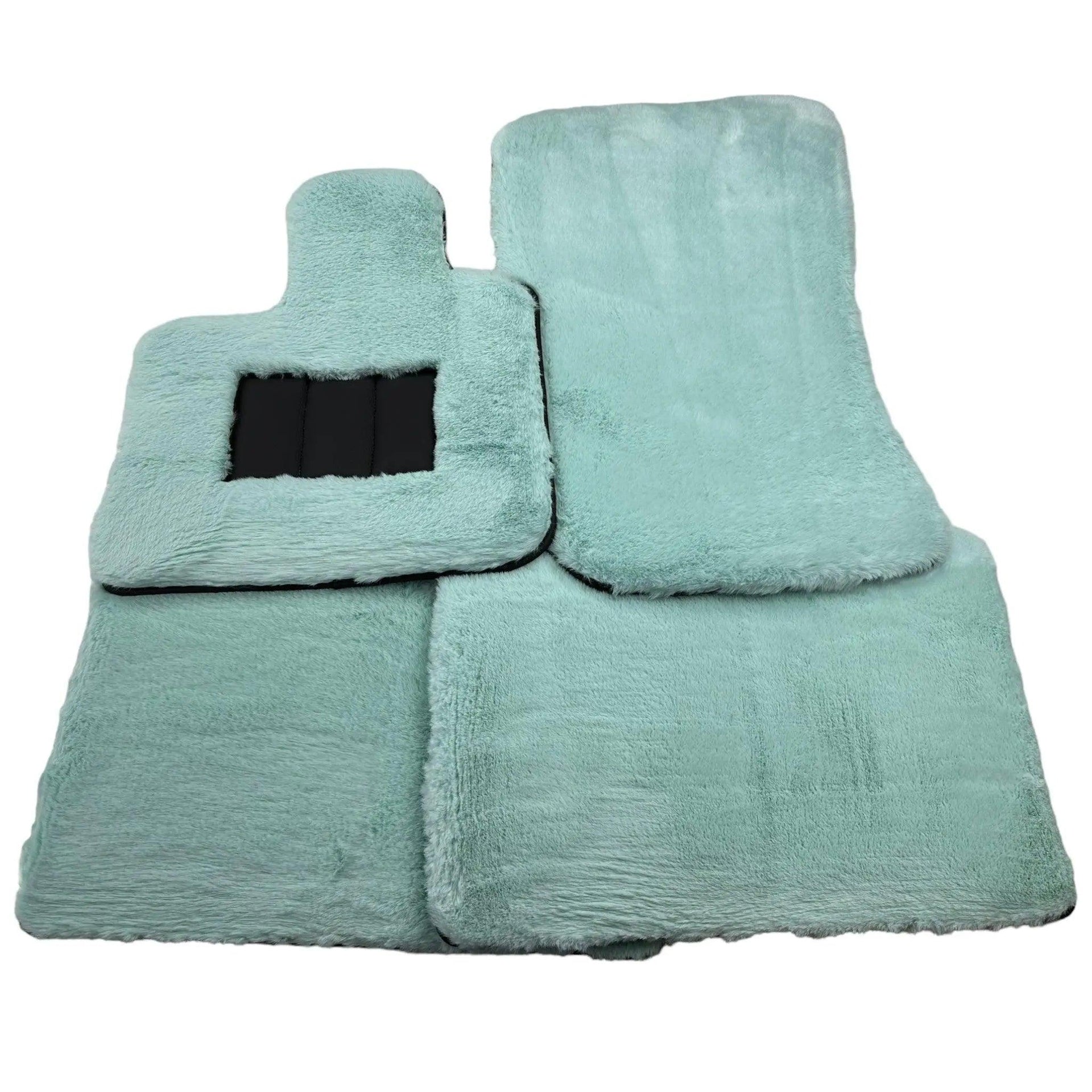 Tiffany Blue Sheepskin Floor Mats For Rolls Royce Ghost Series I (2010–2020) Er56 Design Brand - AutoWin