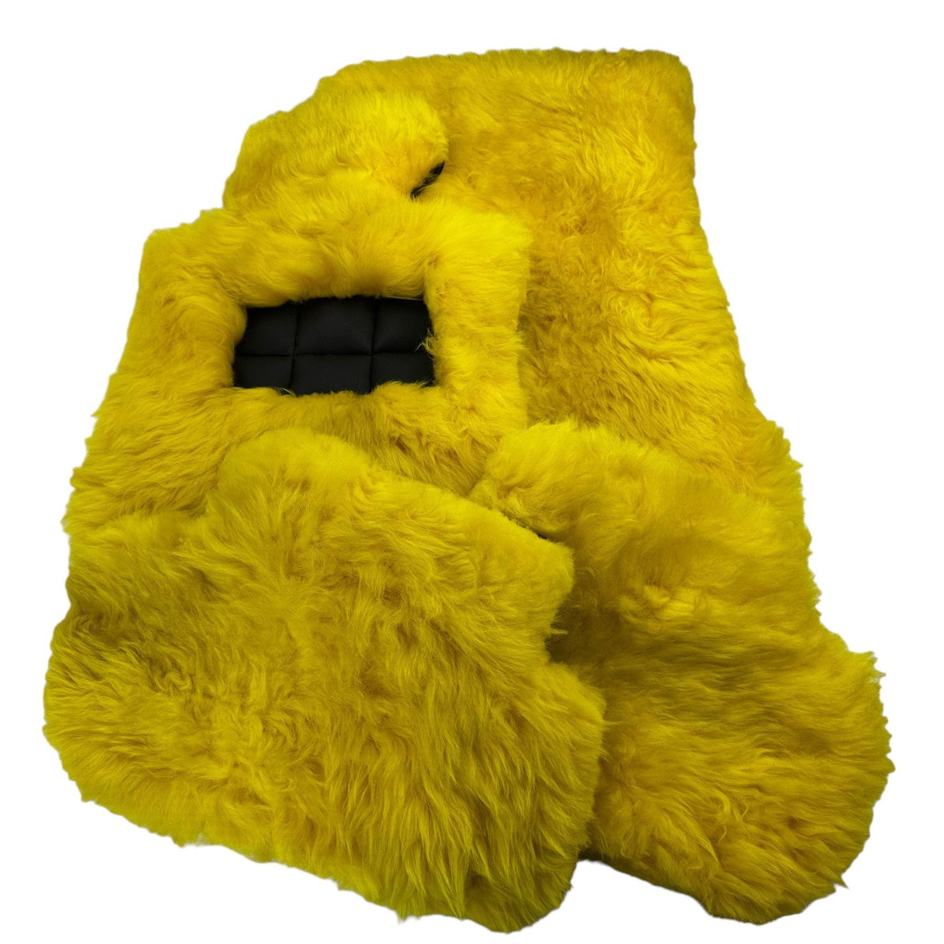 Yellow Sheepskin Floor Mats for Rolls Royce Shadow (1965-1977) ER56 Design Brand - AutoWin