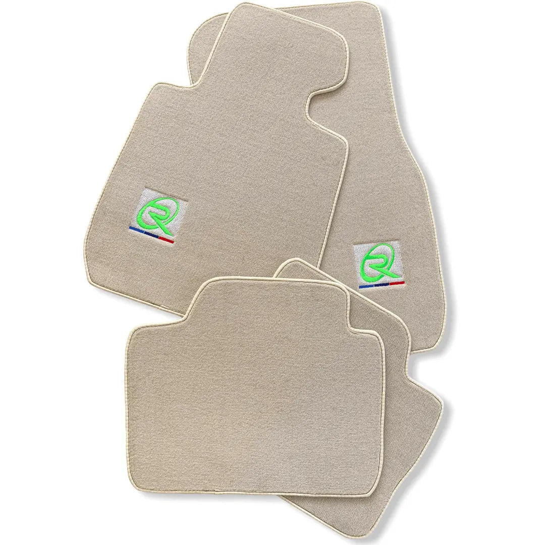 Beige Floor Mats For BMW 6 Series F06 Gran Coupe ROVBUT Brand Tailored Set Perfect Fit Green SNIP Collection - AutoWin