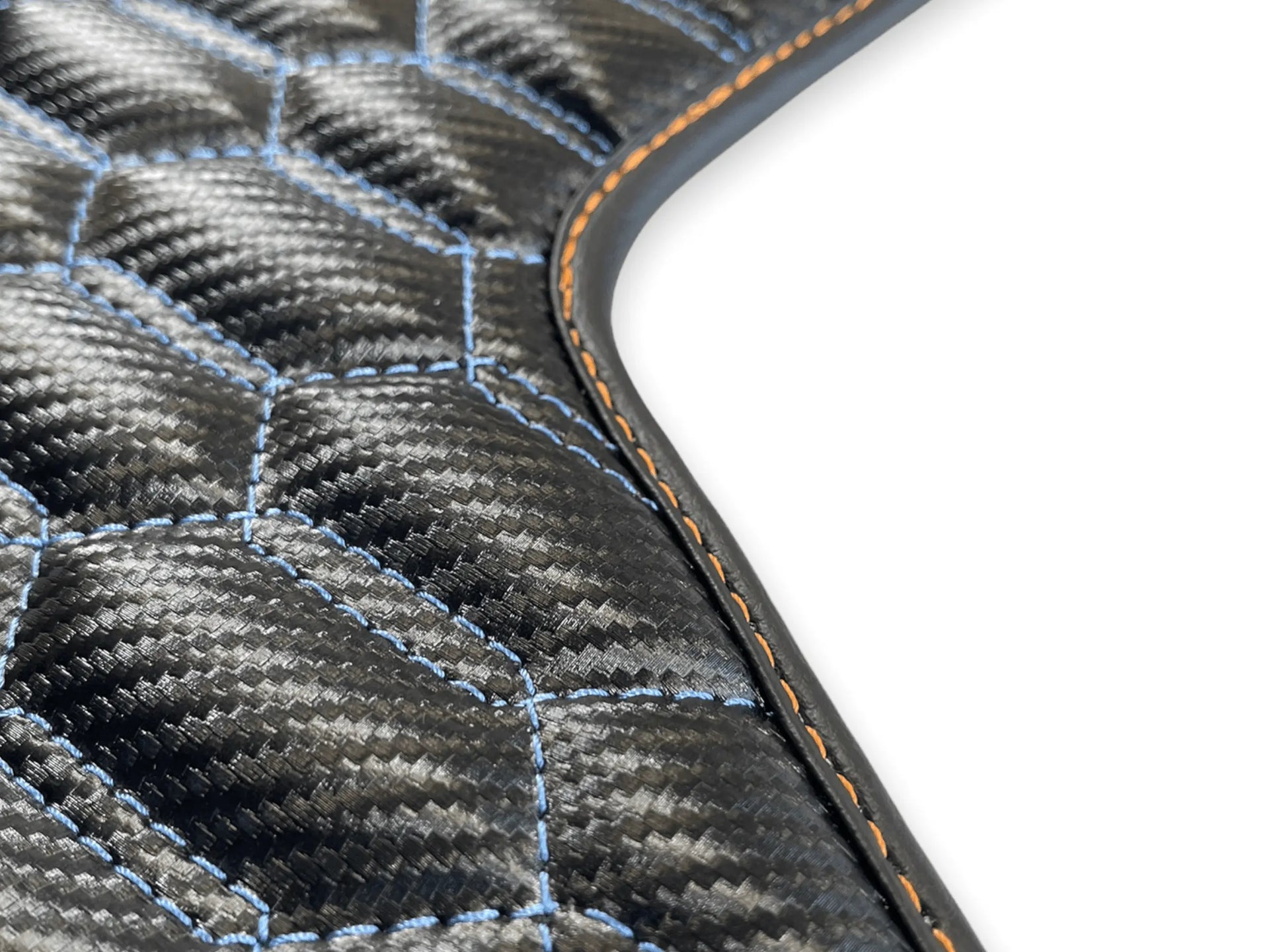 Blue Stitched Carbon Mats for Lamborghini Huracan Sto