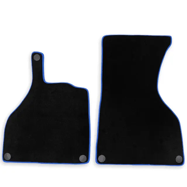 Floor Mats For Mercedes-Benz SLR Mclaren 2005-2009 Black Blue Trim - AutoWin