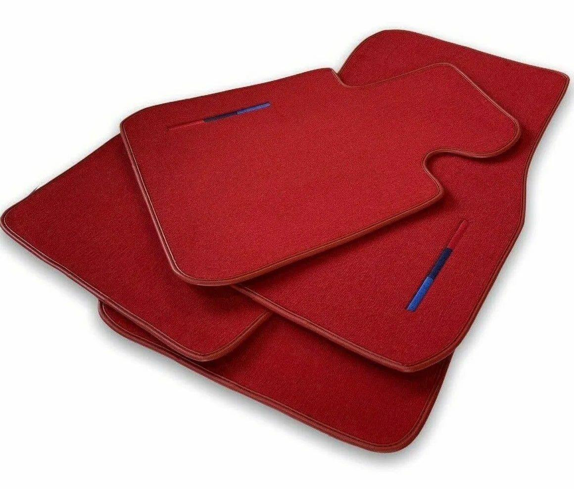 Red Floor Mats For BMW 3 Series E46 Coupe With M Package - AutoWin