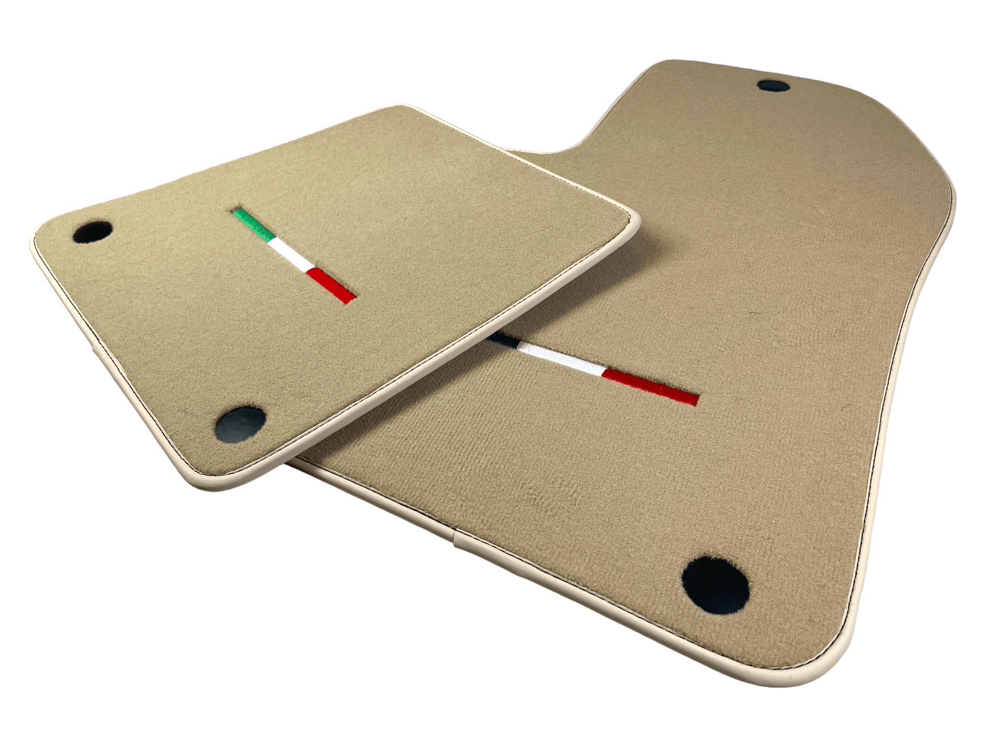 Beige Floor Mats For Ferrari 599 Coupe 2006-2012 Italian Edition - AutoWin