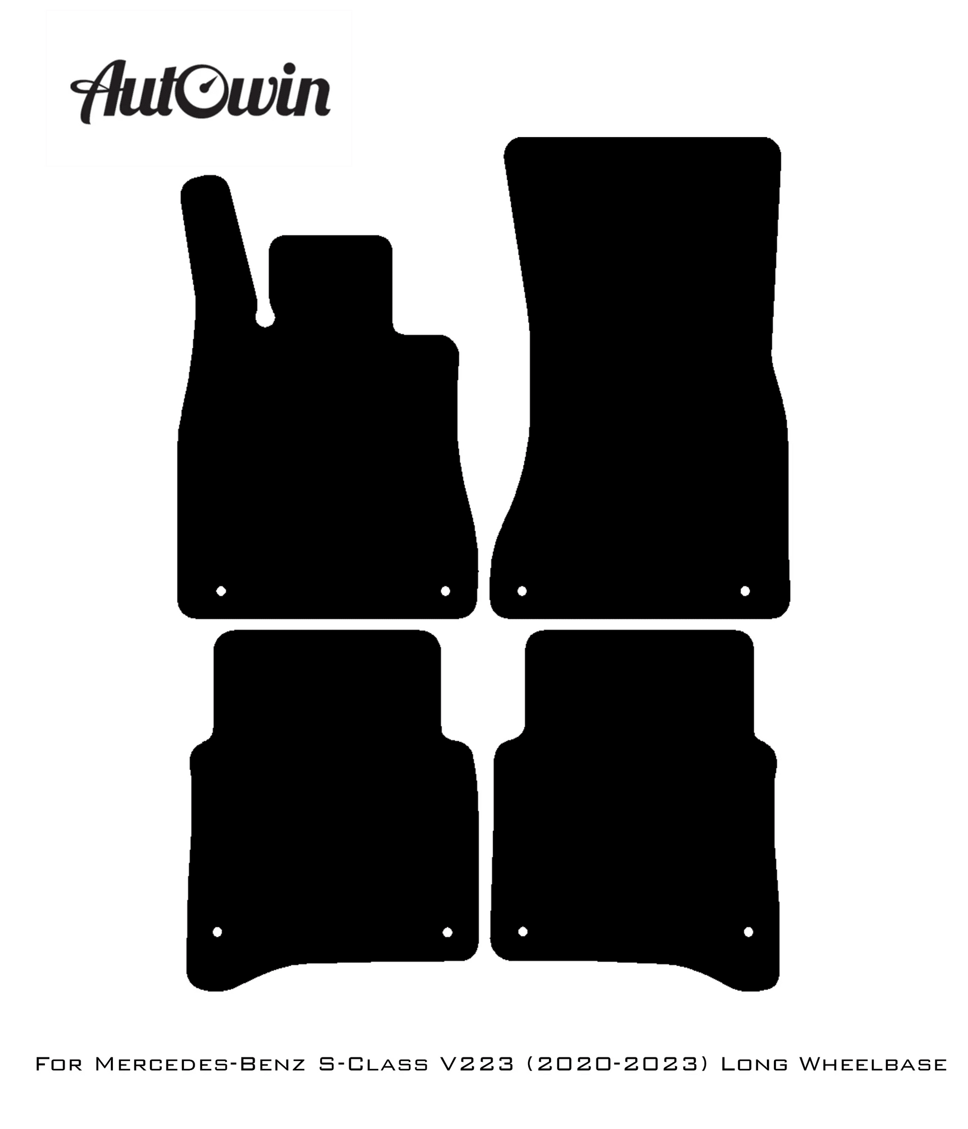 Beige Floor Mats For Mercedes Benz S-Class V223 (2020-2023) Long Wheelbase | Limited Edition - AutoWin