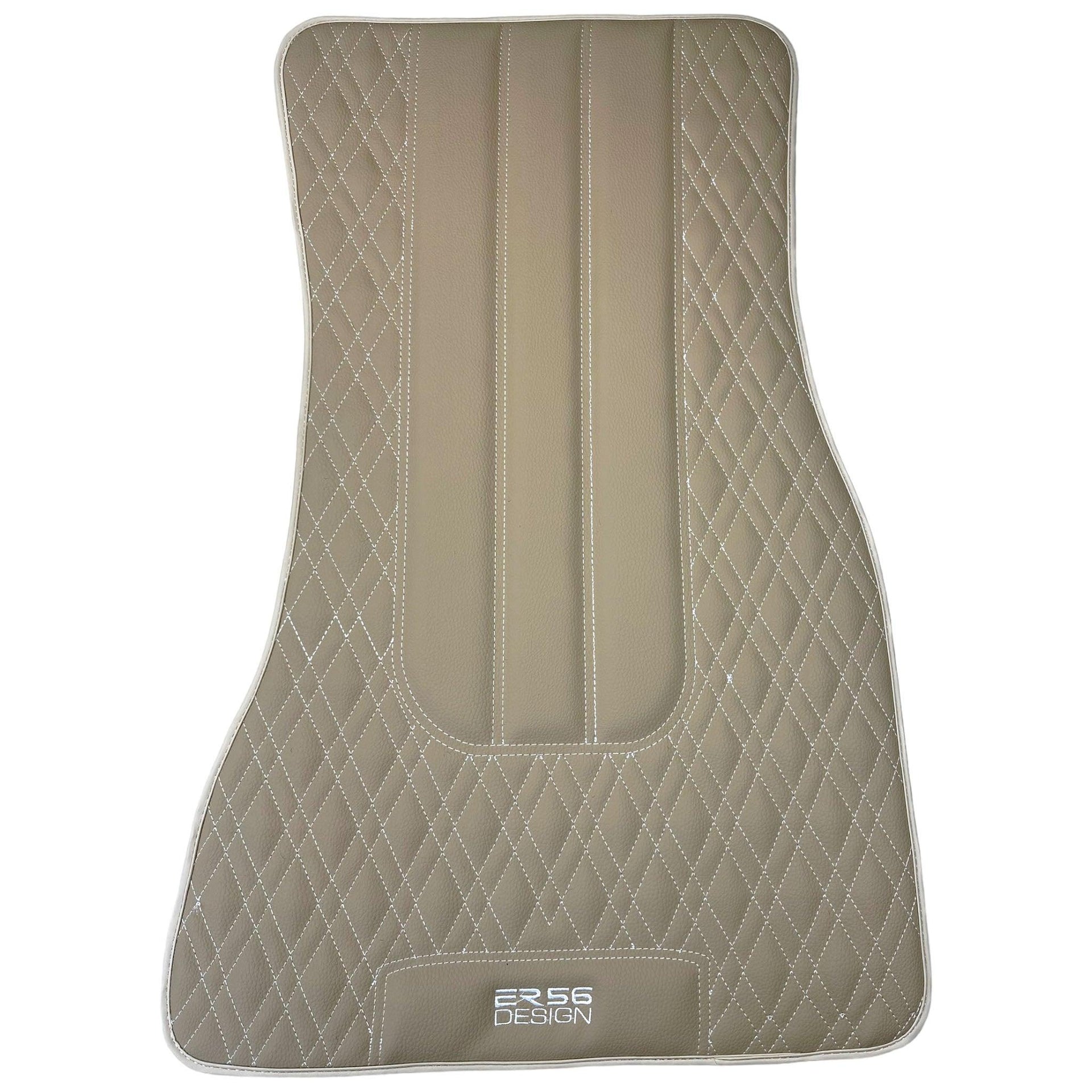 Beige Leather Floor Mats For BMW M5 E60 - AutoWin