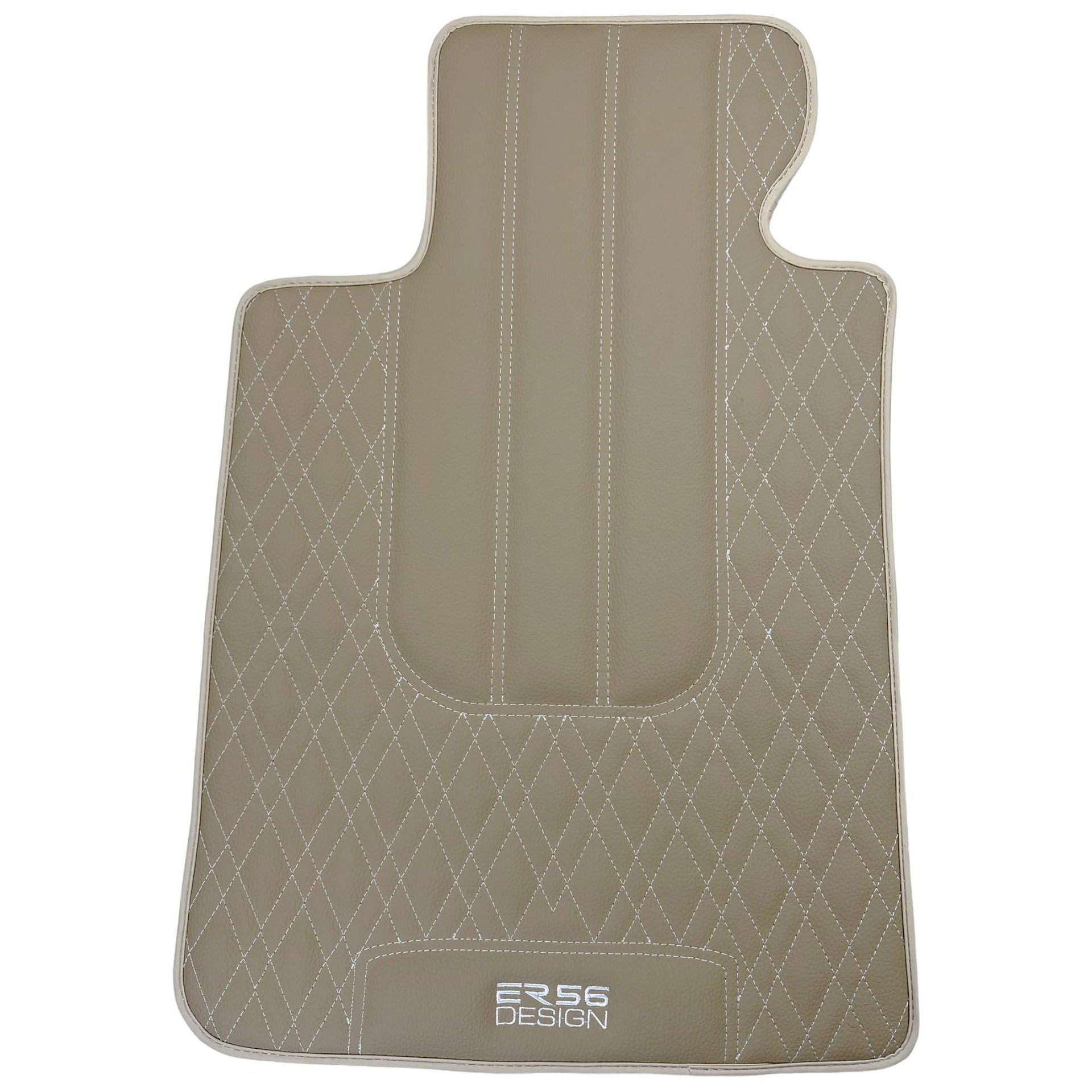 Beige Leather Floor Mats For BMW M6 E63 Coupe - AutoWin