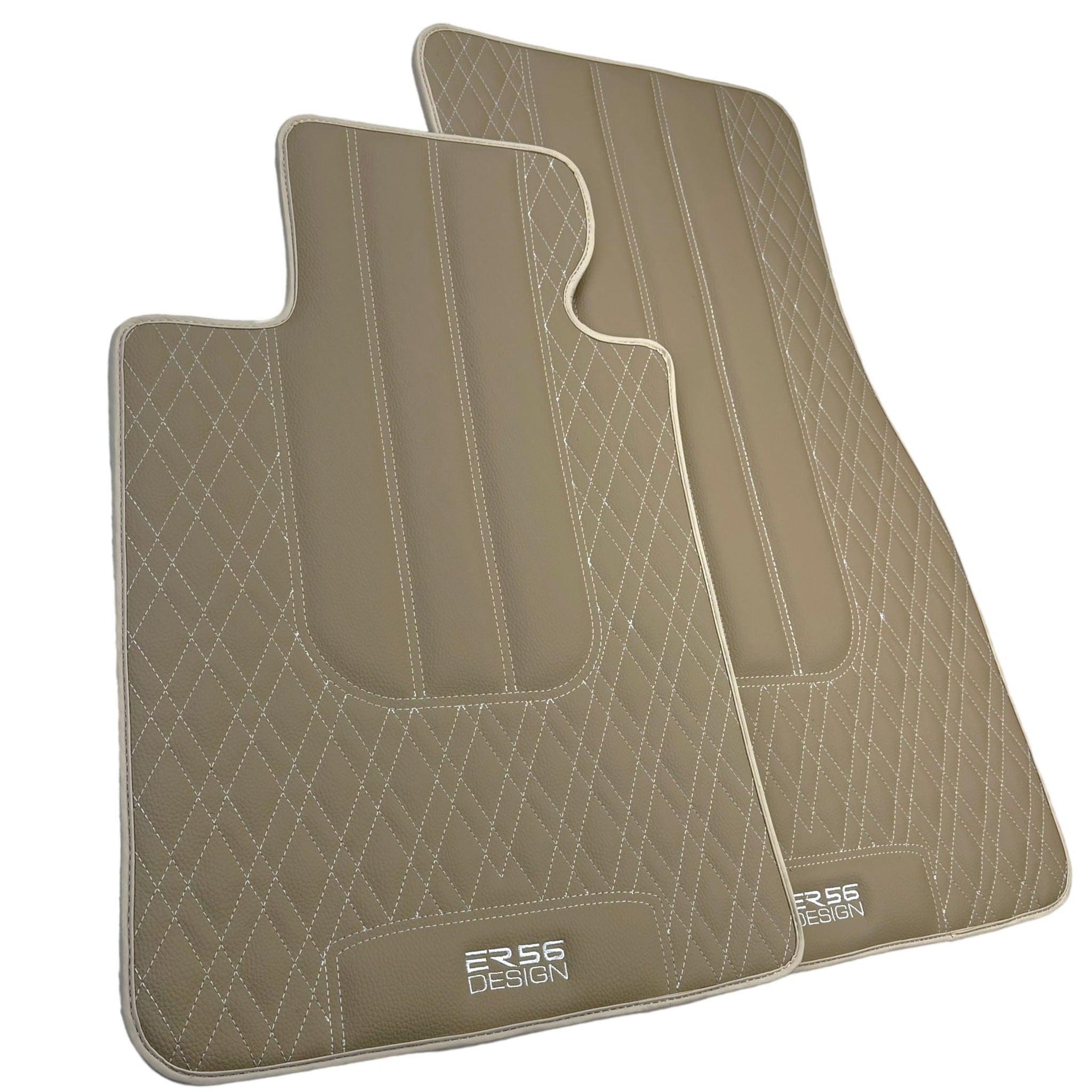 Beige Leather Floor Mats For BMW M6 E63 Coupe - AutoWin