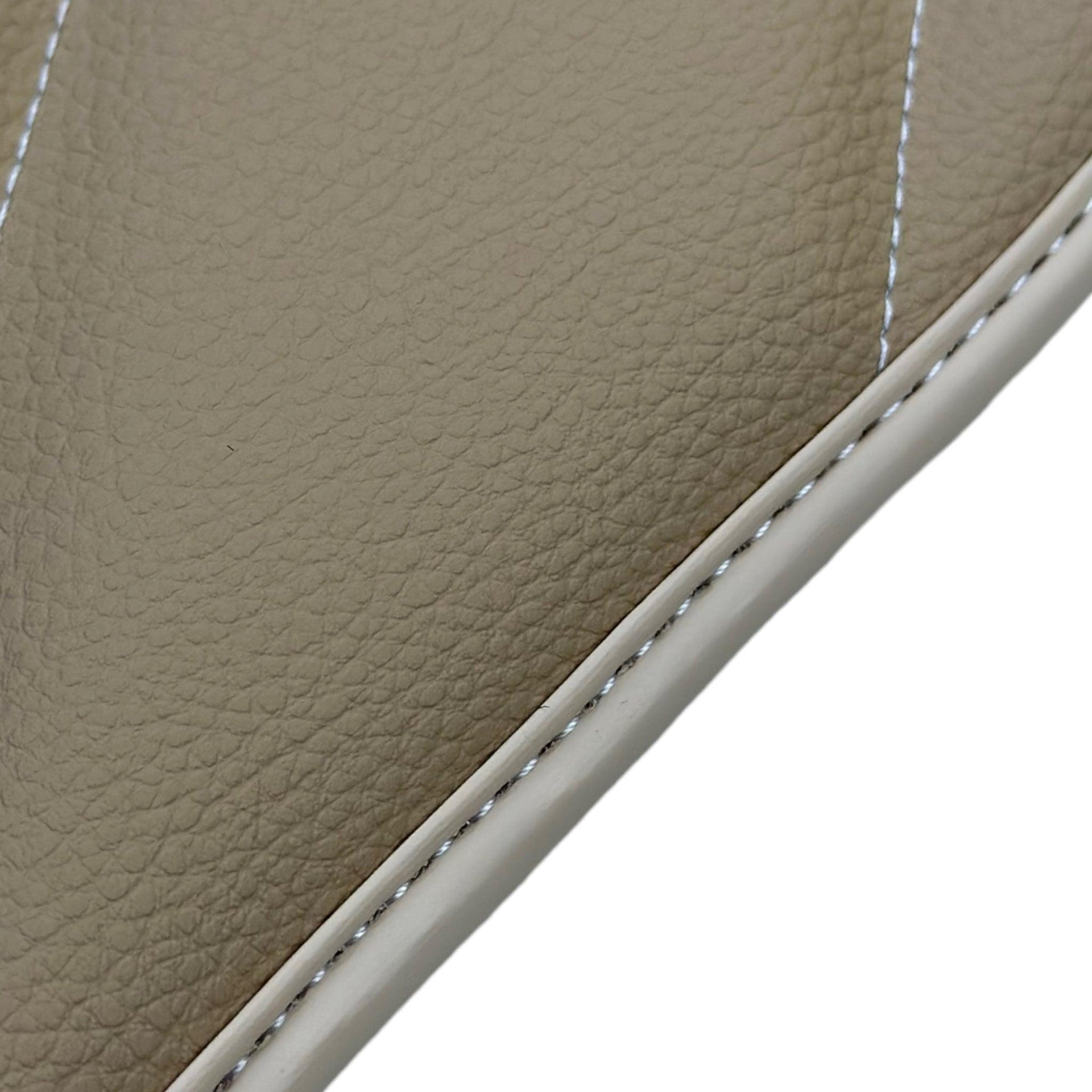 Beige Leather Floor Mats For Mercedes Benz C-Class S206 Wagon (2021-2023) Hybrid | ER56 Design - AutoWin