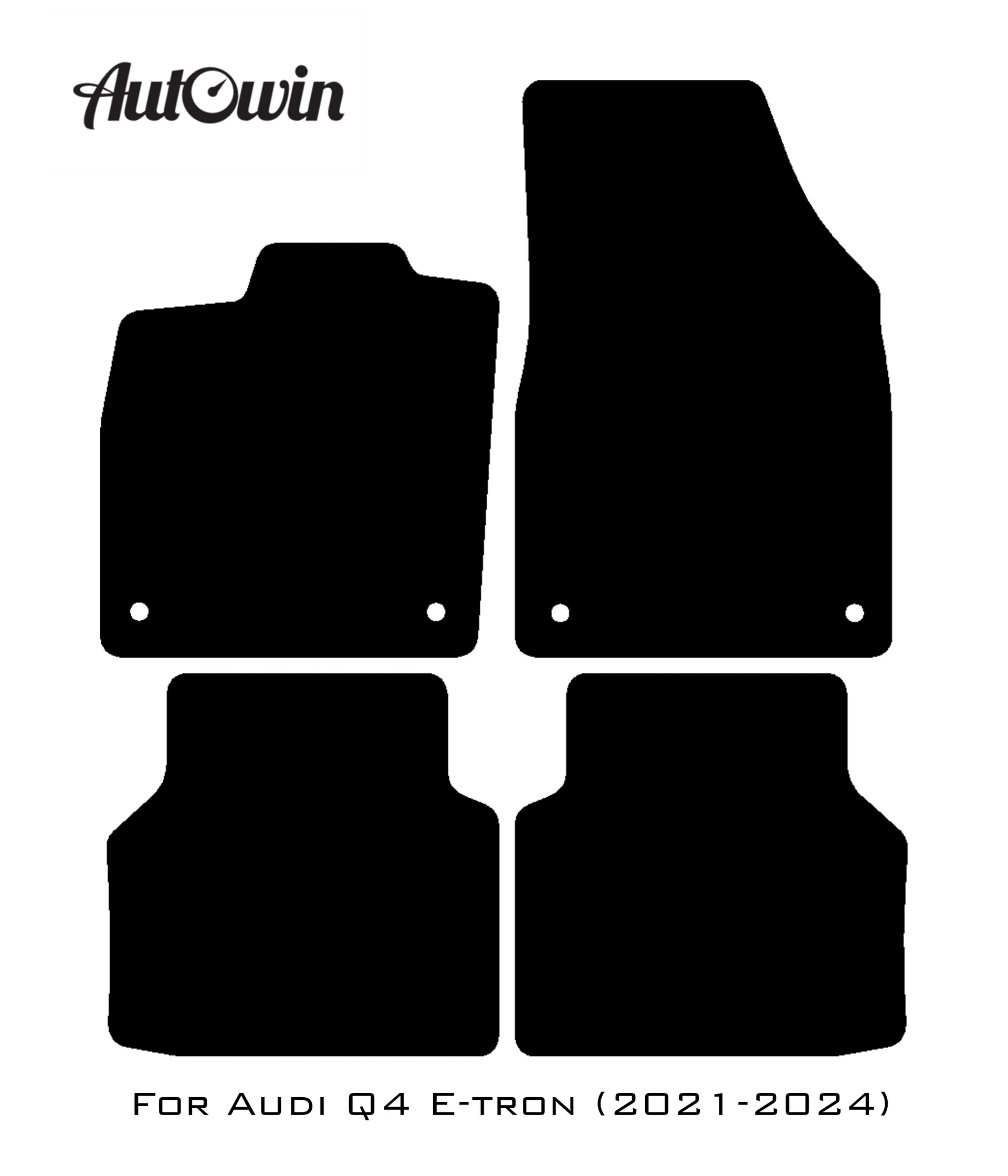 Black Floor Mats for Audi Q4 E-tron (2021-2024) | No Steps - AutoWin