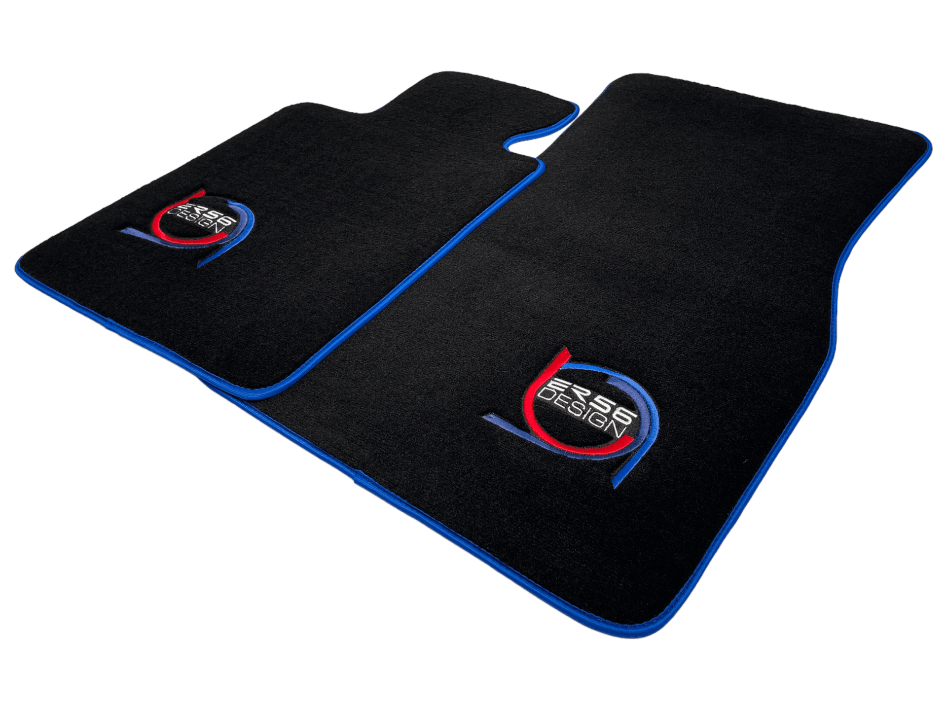 Black Floor Mats For BMW 6 Series E24 Coupe ER56 Design Limited Edition Blue Trim - AutoWin