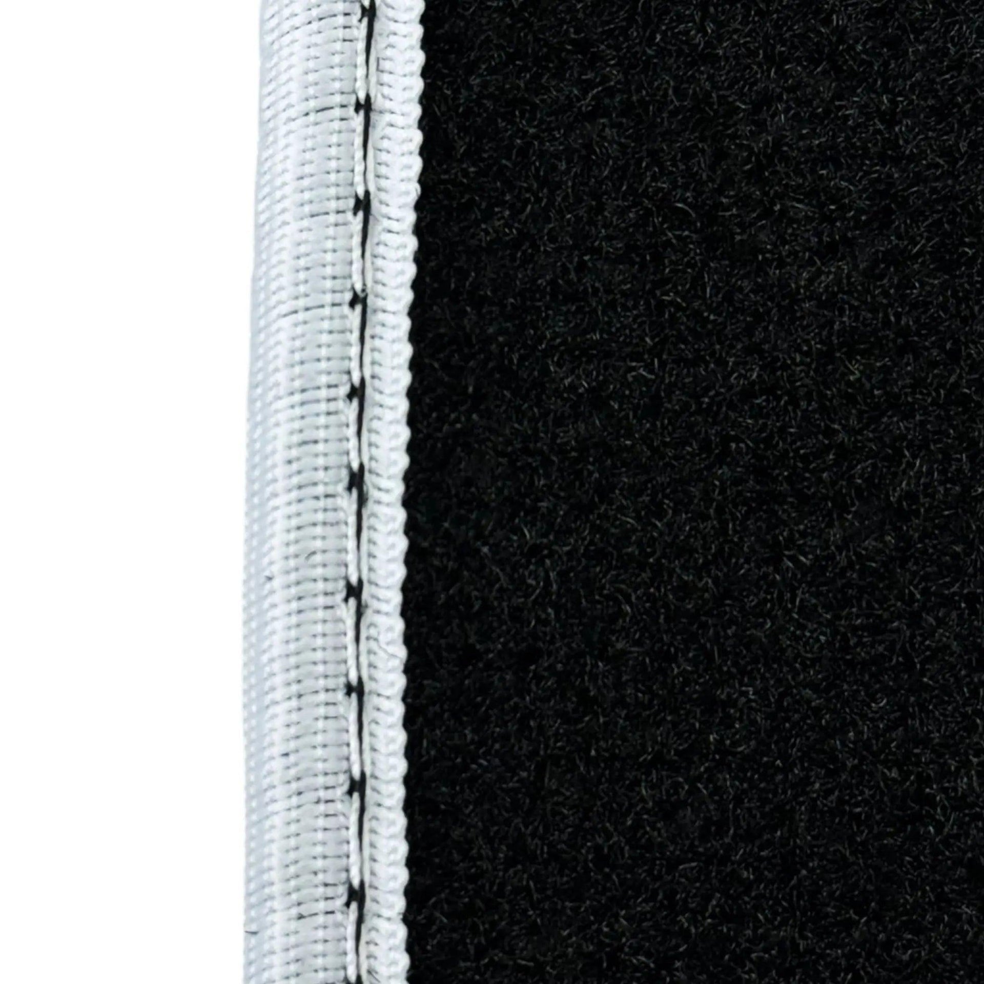 Black Floor Mats For BMW 8 Series Gran Coupe G16 | White Trim AutoWin Brand - AutoWin