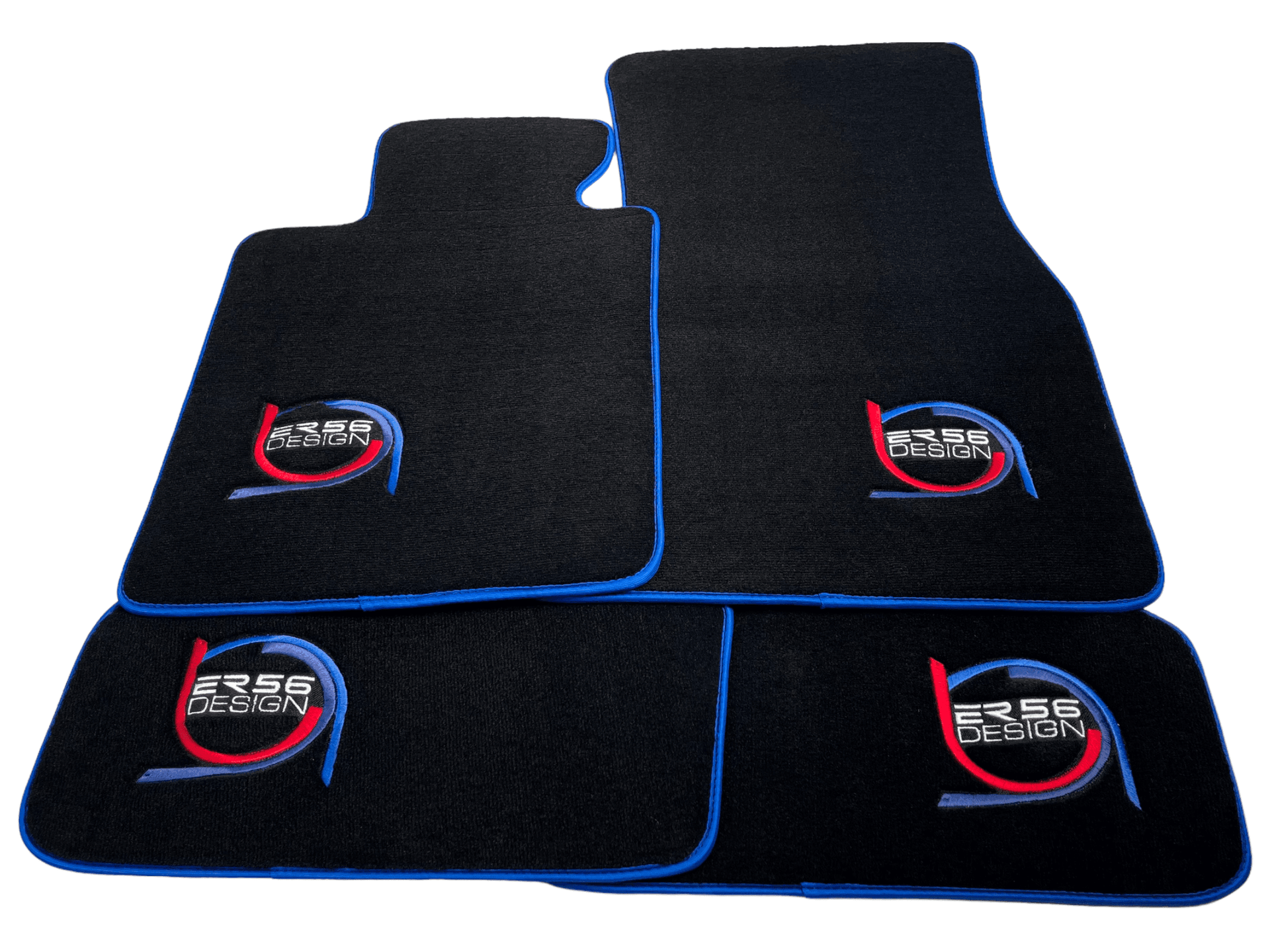 Black Floor Mats For BMW M8 F92 2-door Coupe ER56 Design Limited Edition Blue Trim - AutoWin