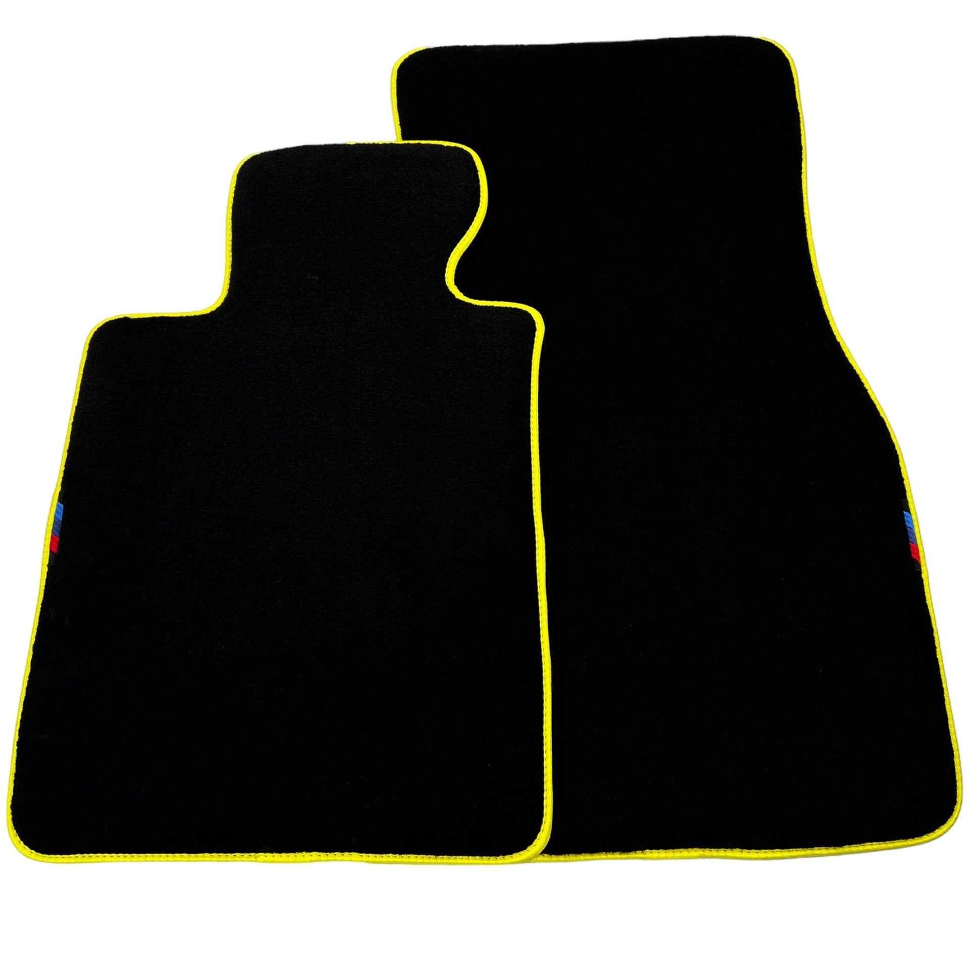 Black Floor Mats For BMW X5 Series E53 | Yellow Trim - AutoWin