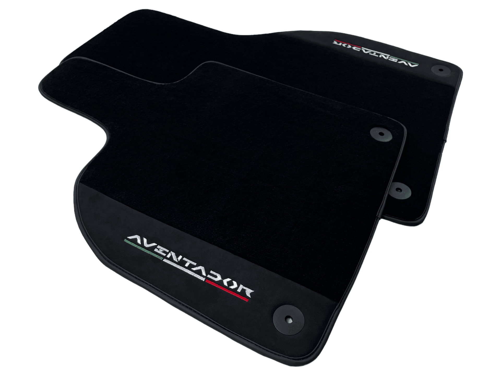 Black Floor Mats for Lamborghini Aventador With Alcantara Leather - AutoWin