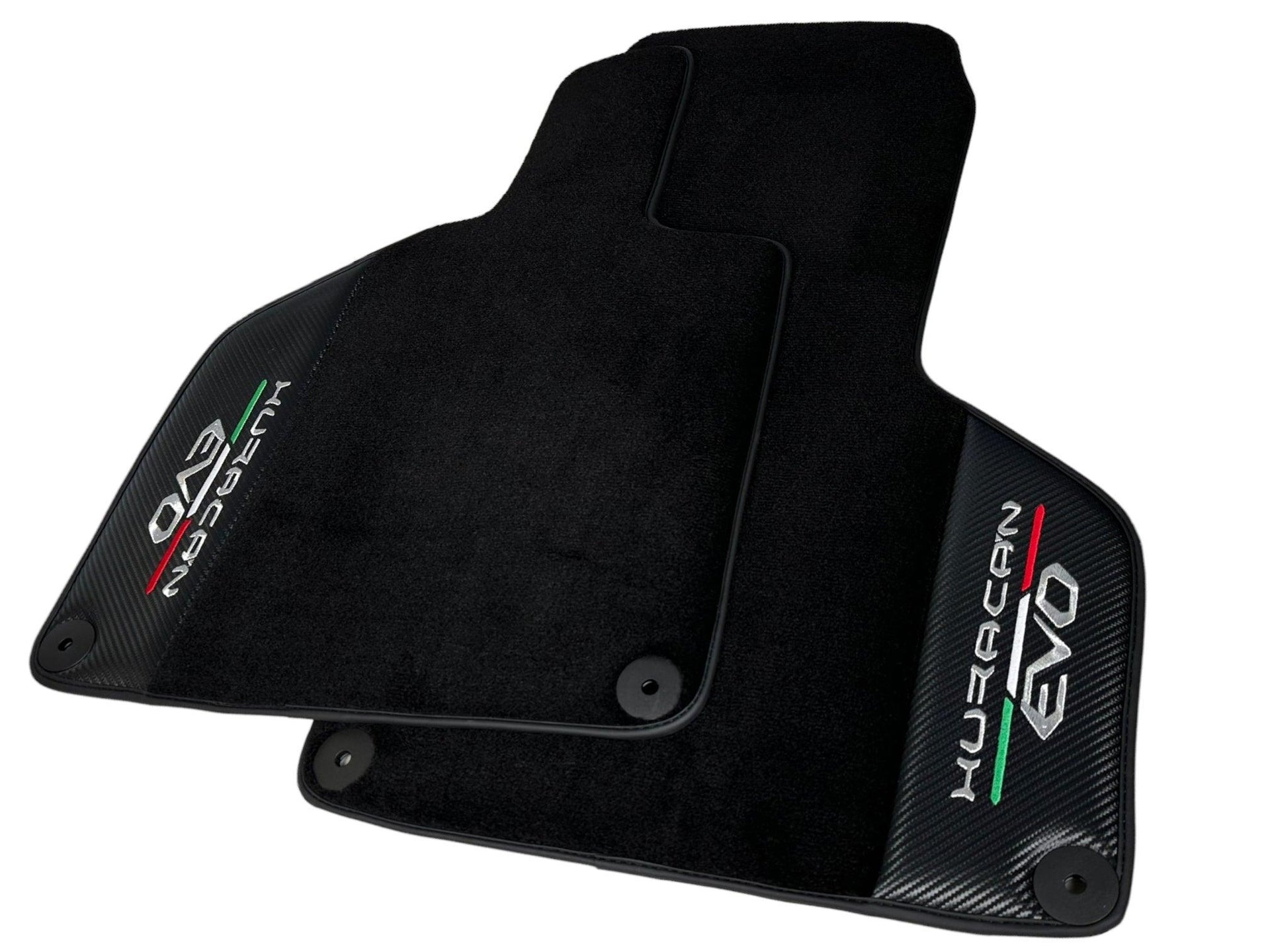 Huracan EVO (2014-2023): Black Mats with Carbon Fiber Borders