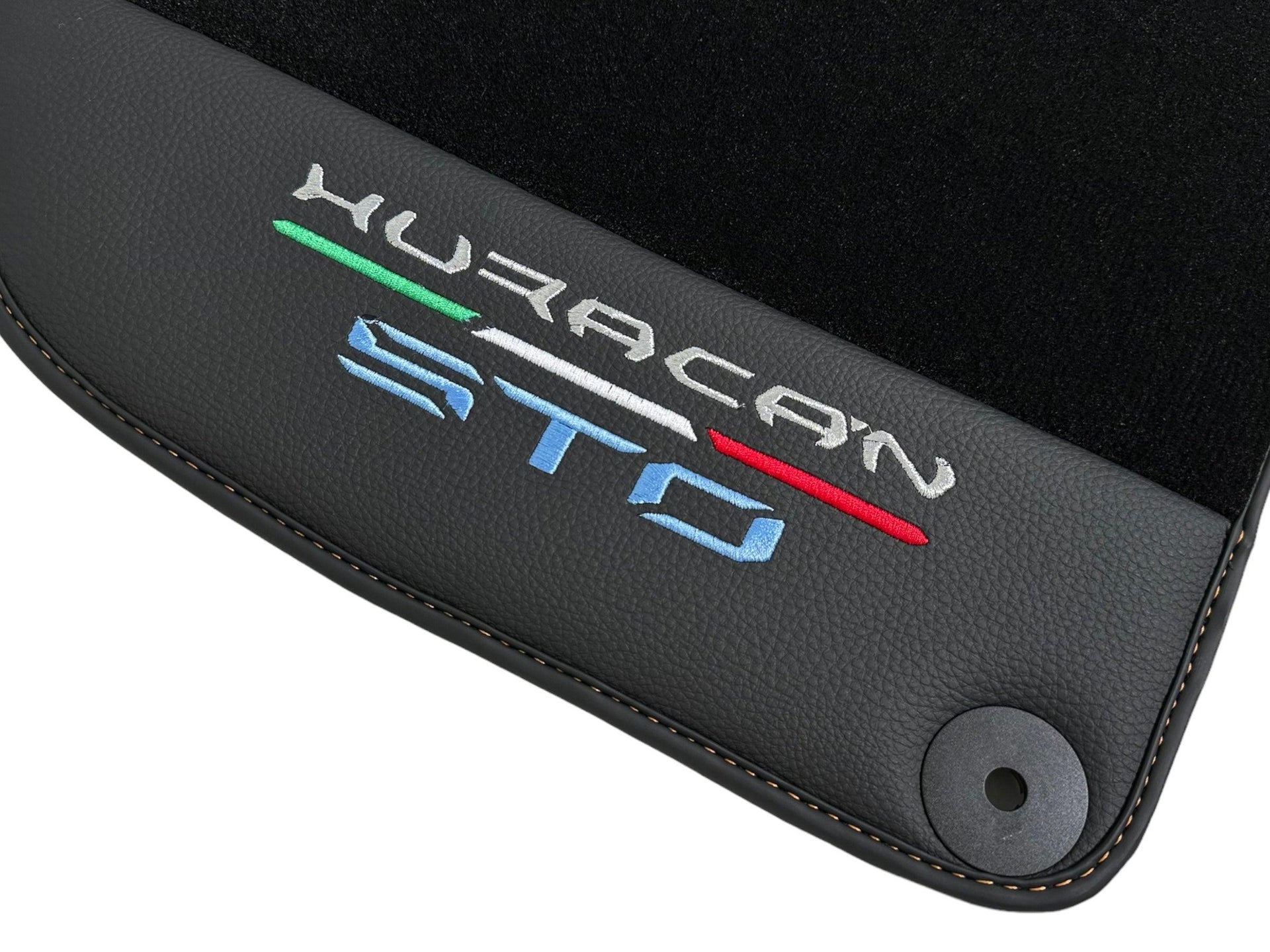 Black Leather Floor Mats for Lamborghini Huracan STO - USA | FedEx Express