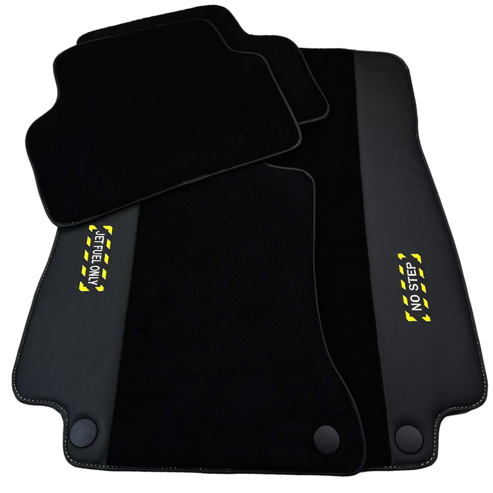 Black Floor Mats For Mercedes Benz C-Class S203 Estate (2001-2007) | Fighter Jet Edition - AutoWin