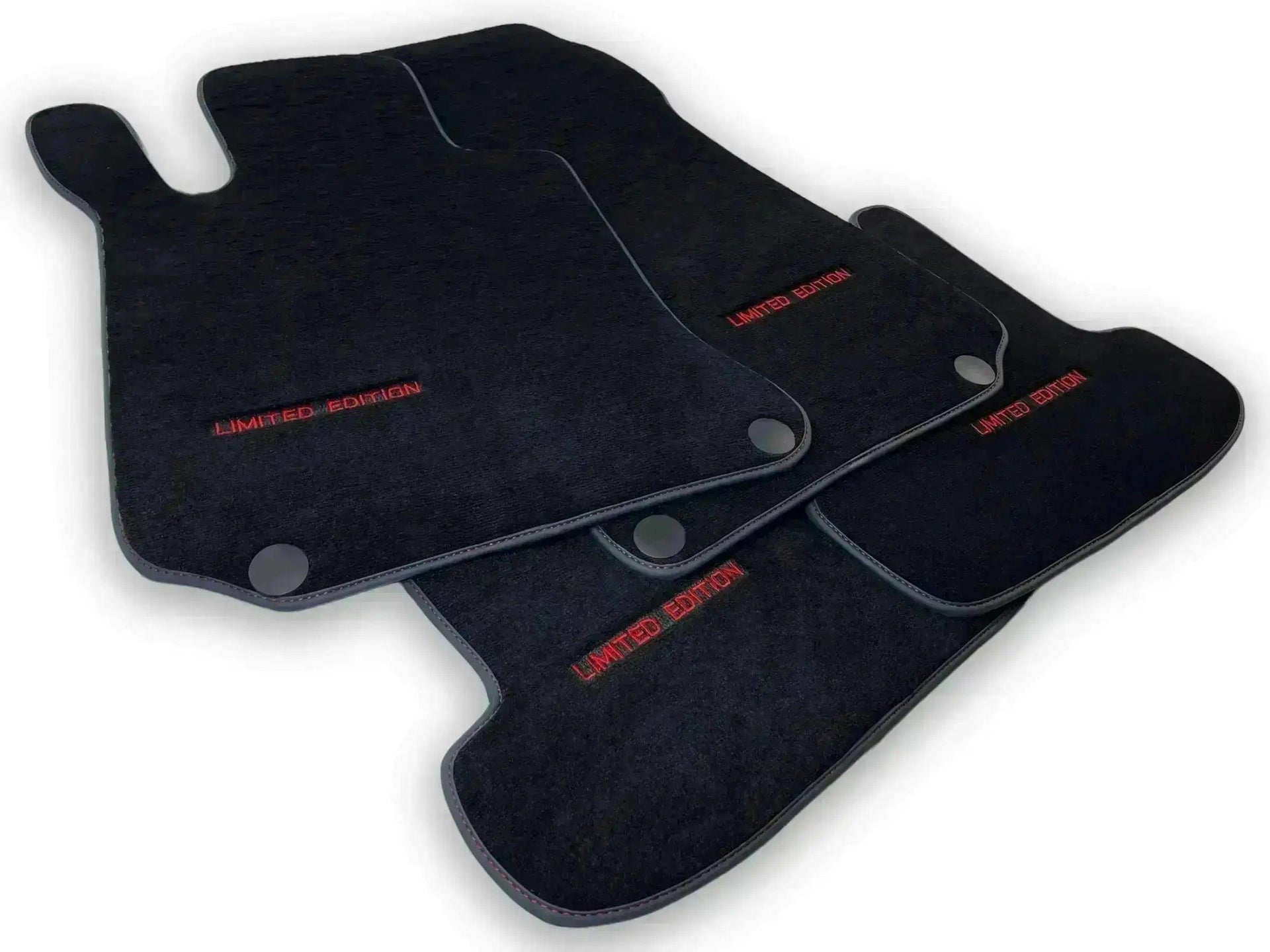 Black Floor Mats For Mercedes Benz GLK-Class X204 (2012-2015) | Fighter Jet Edition - AutoWin
