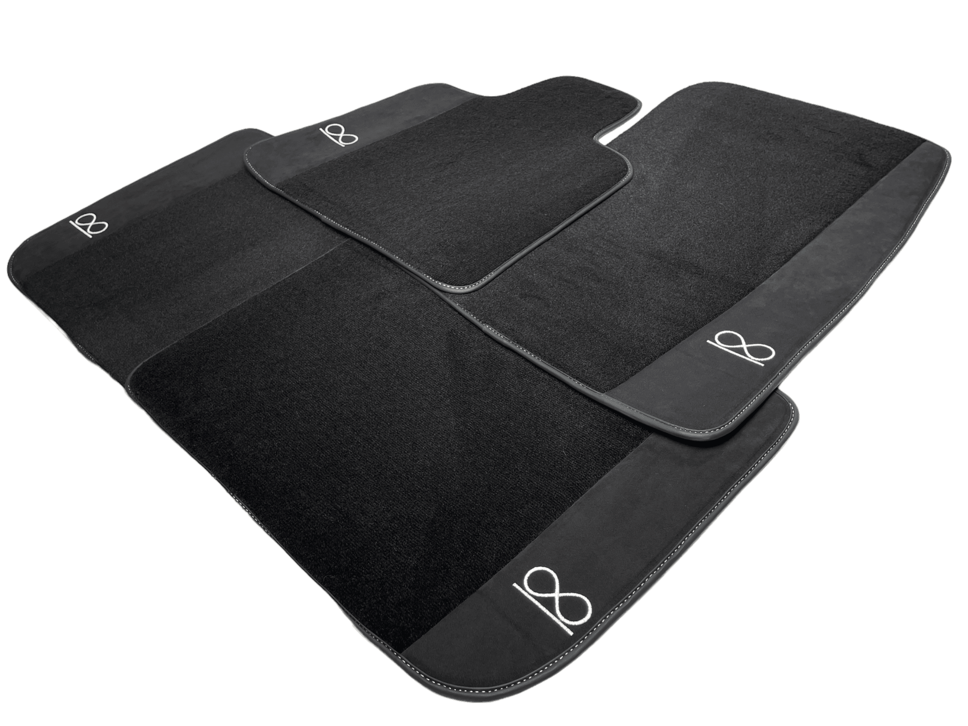 Black Floor Mats for Rolls Royce Shadow 1965-1977 Fluorescent - AutoWin