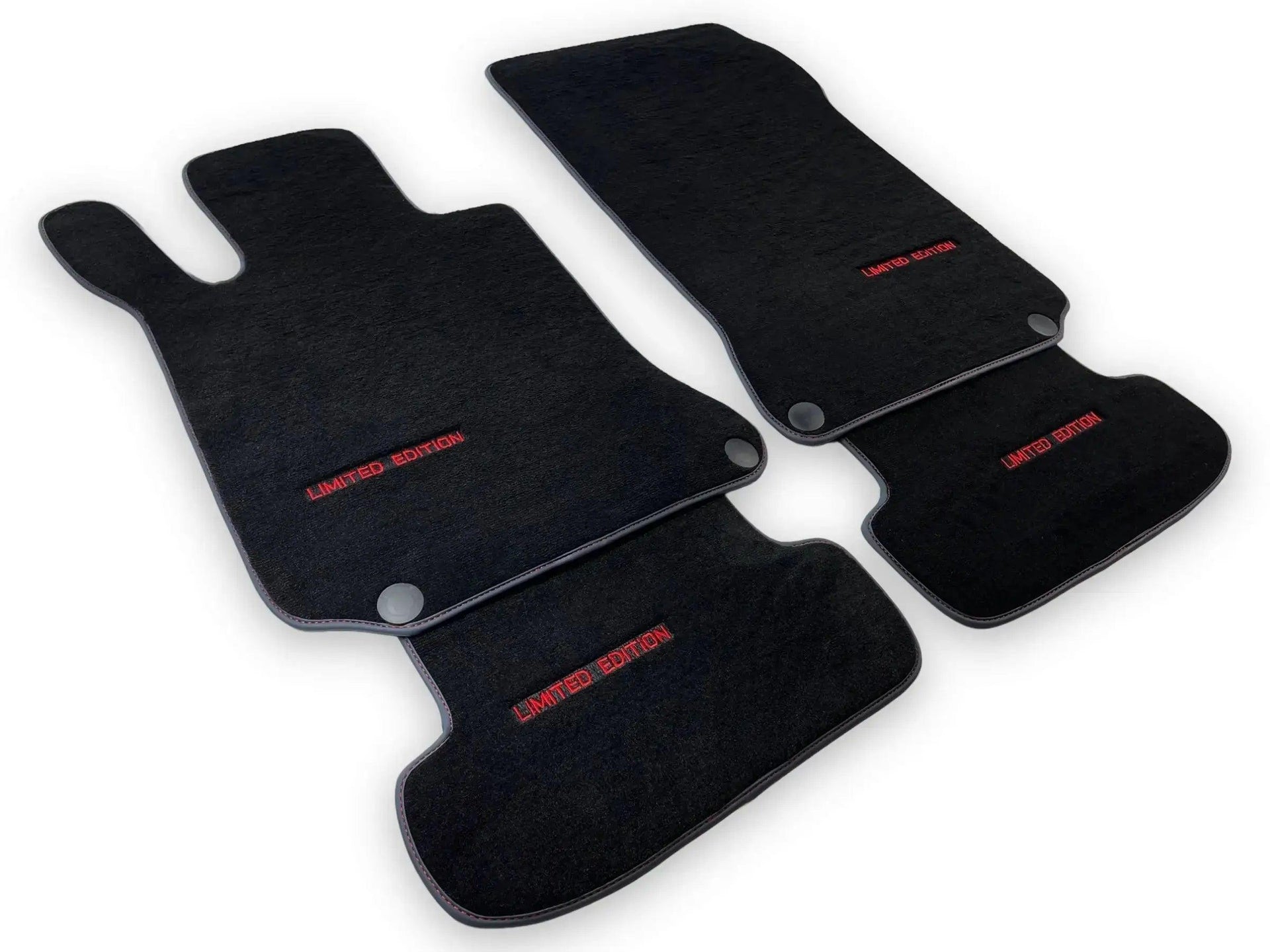 Black Leather Floor Mats For Mercedes Benz E-Class S213 All Terrain (2020-2023) | ER56 Design - AutoWin