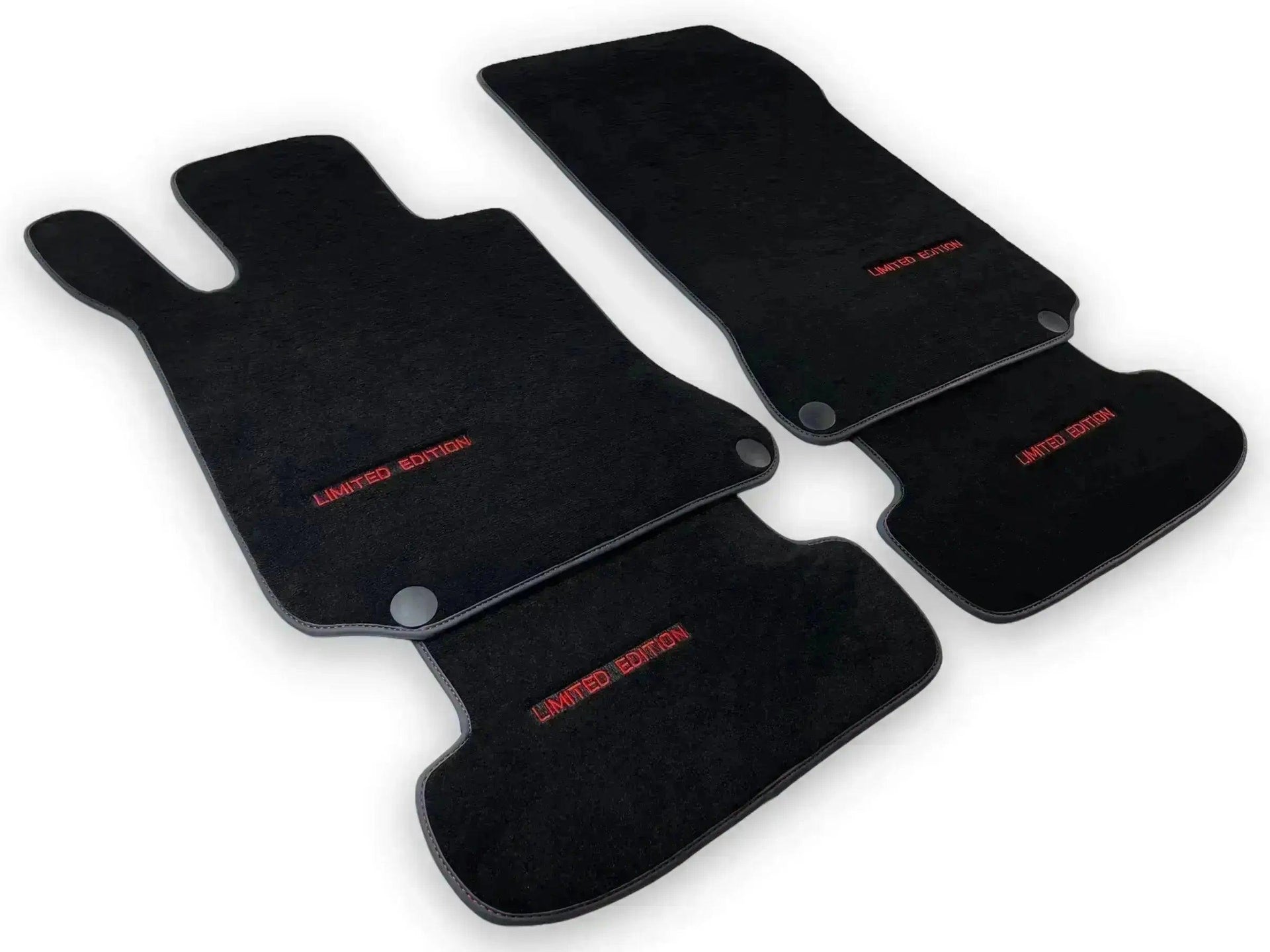 Black Leather Floor Mats For Mercedes Benz GLE-Class V167 Allrounder - 5 Seats (2019-2023) | ER56 Design - AutoWin