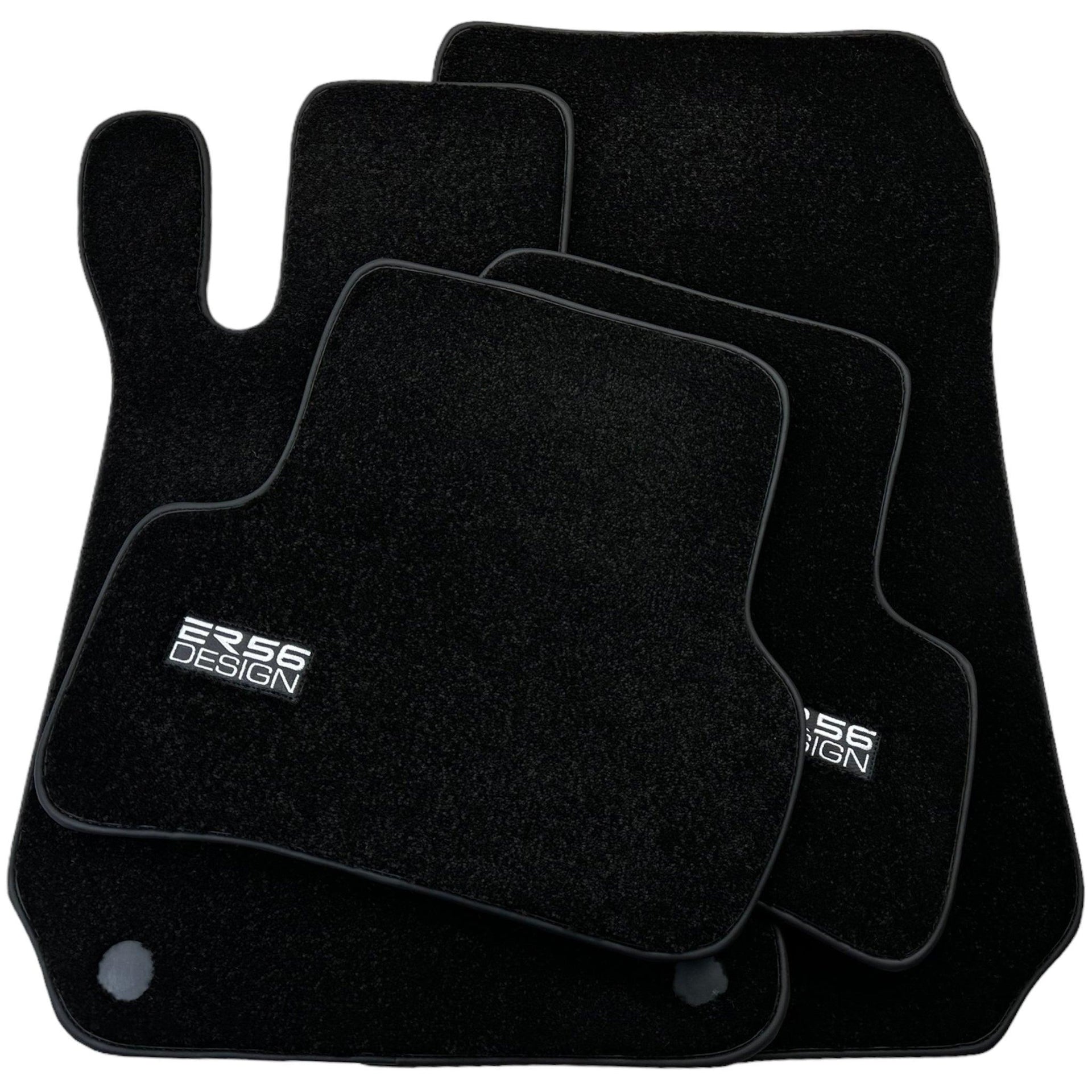 Black Luxury Floor Mats For Mercedes Benz CLK-Class C208 Coupe (1997-2002) | ER56 Design - AutoWin