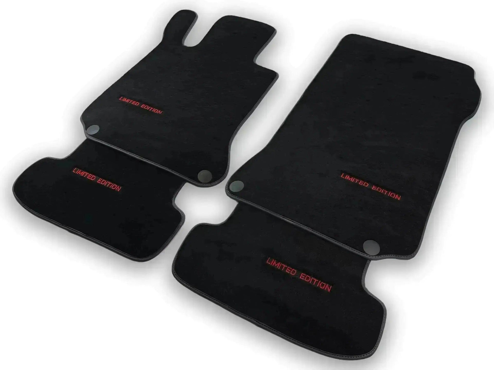 Black Luxury Floor Mats For Mercedes Benz GLK-Class X204 (2008-2012) | ER56 Design - AutoWin