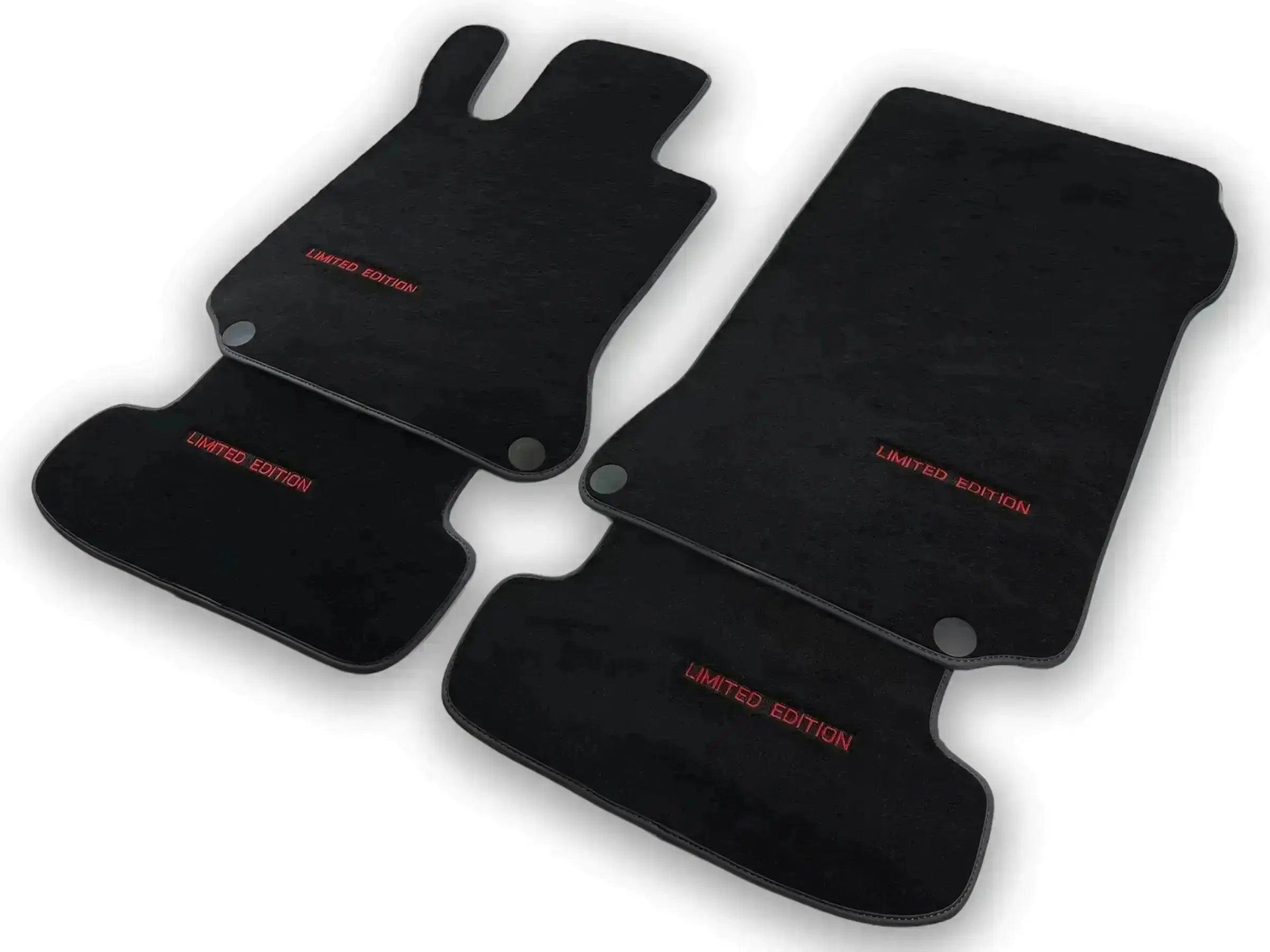 Black Luxury Floor Mats For Mercedes Benz GLK-Class X204 (2012-2015) | ER56 Design - AutoWin