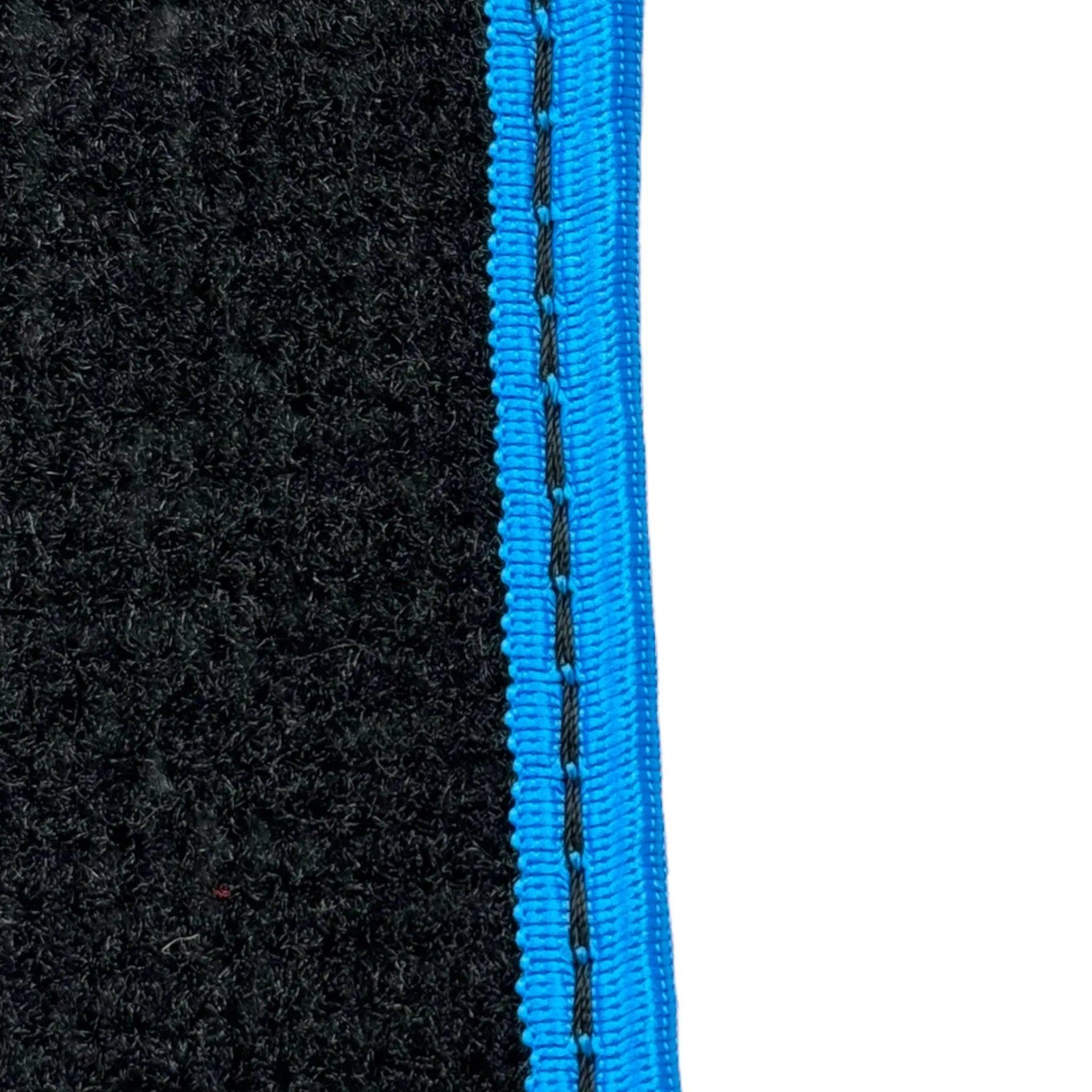 Black Mats For BMW 5 Series E61 Wagon | Sky Blue Trim - AutoWin