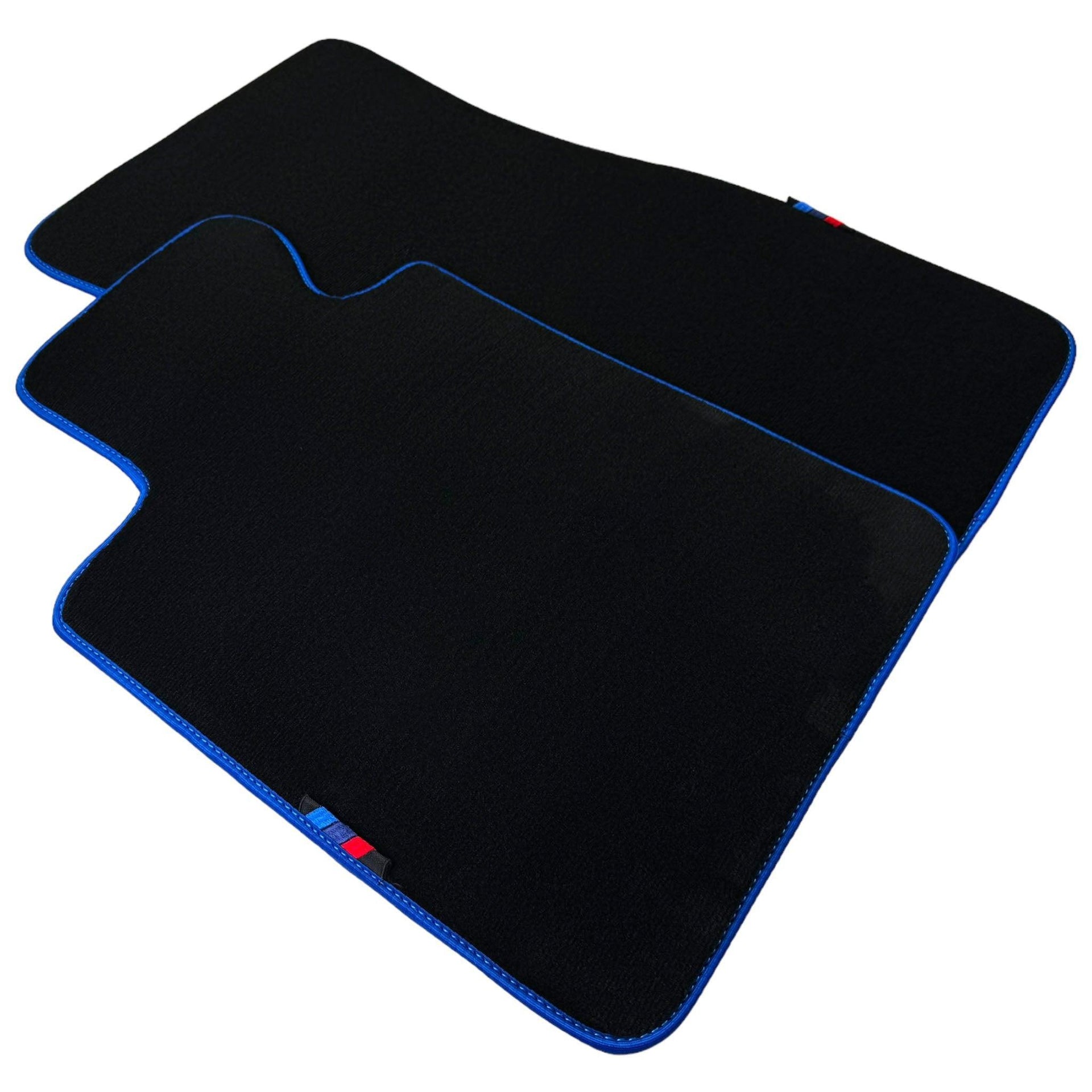 Black Mats For BMW M3 E46 | Blue Trim - AutoWin