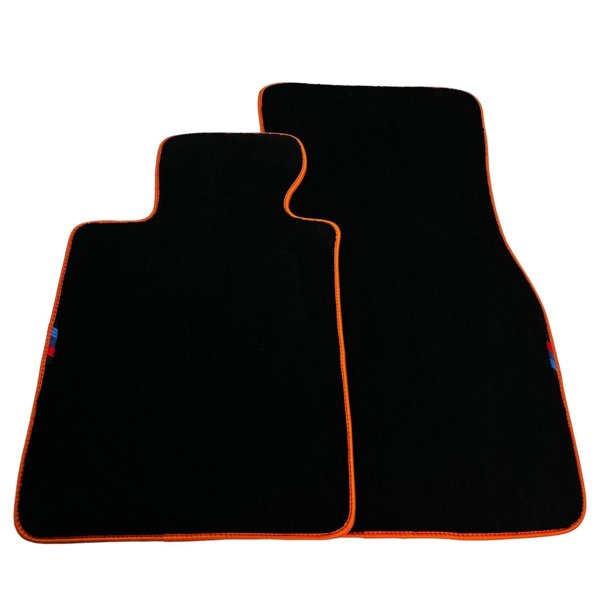 Black Mats For BMW X5M E70 SUV | Orange Trim - AutoWin