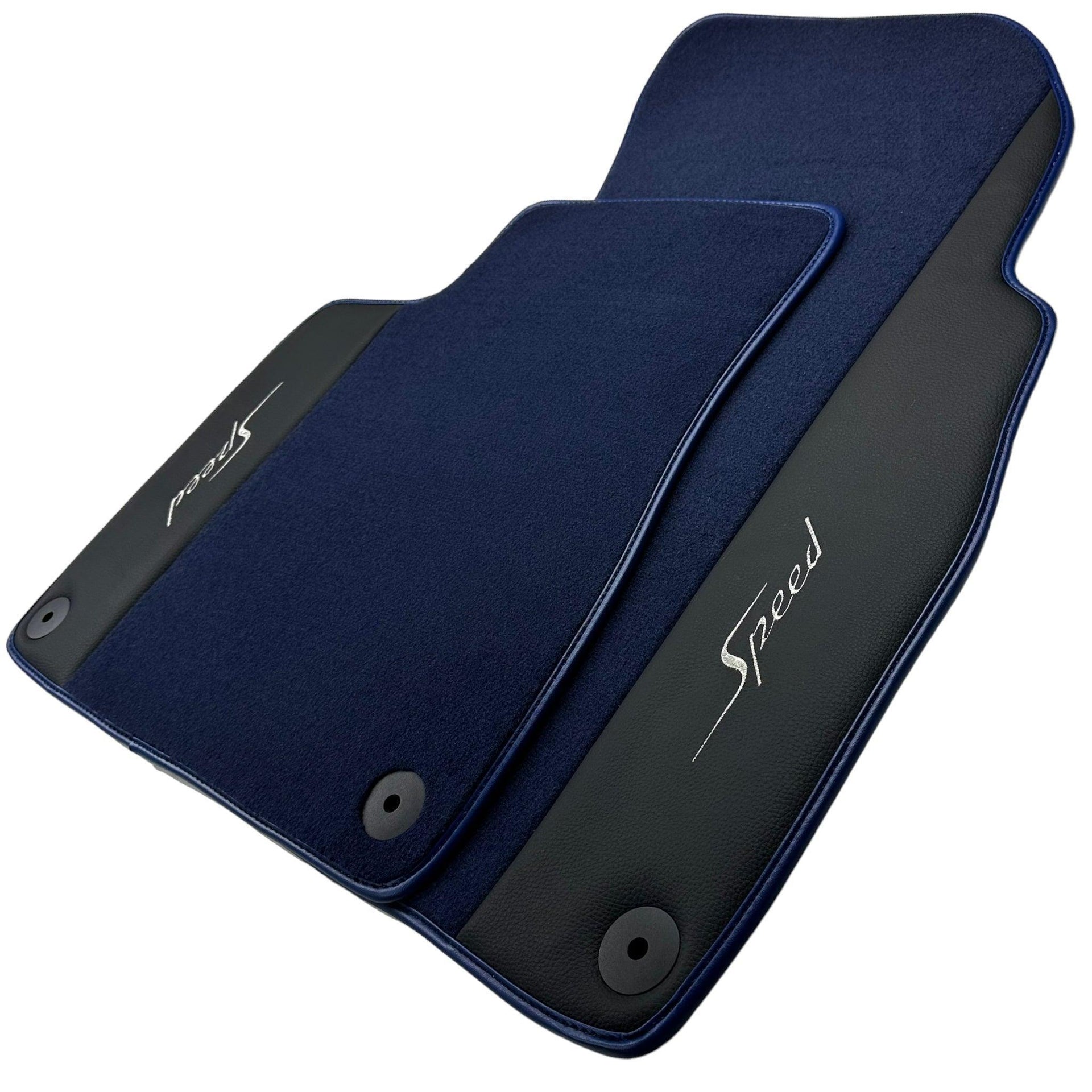 Blue Floor Mats For Bentley Flying Spur (2013-2019) with Leather - AutoWin