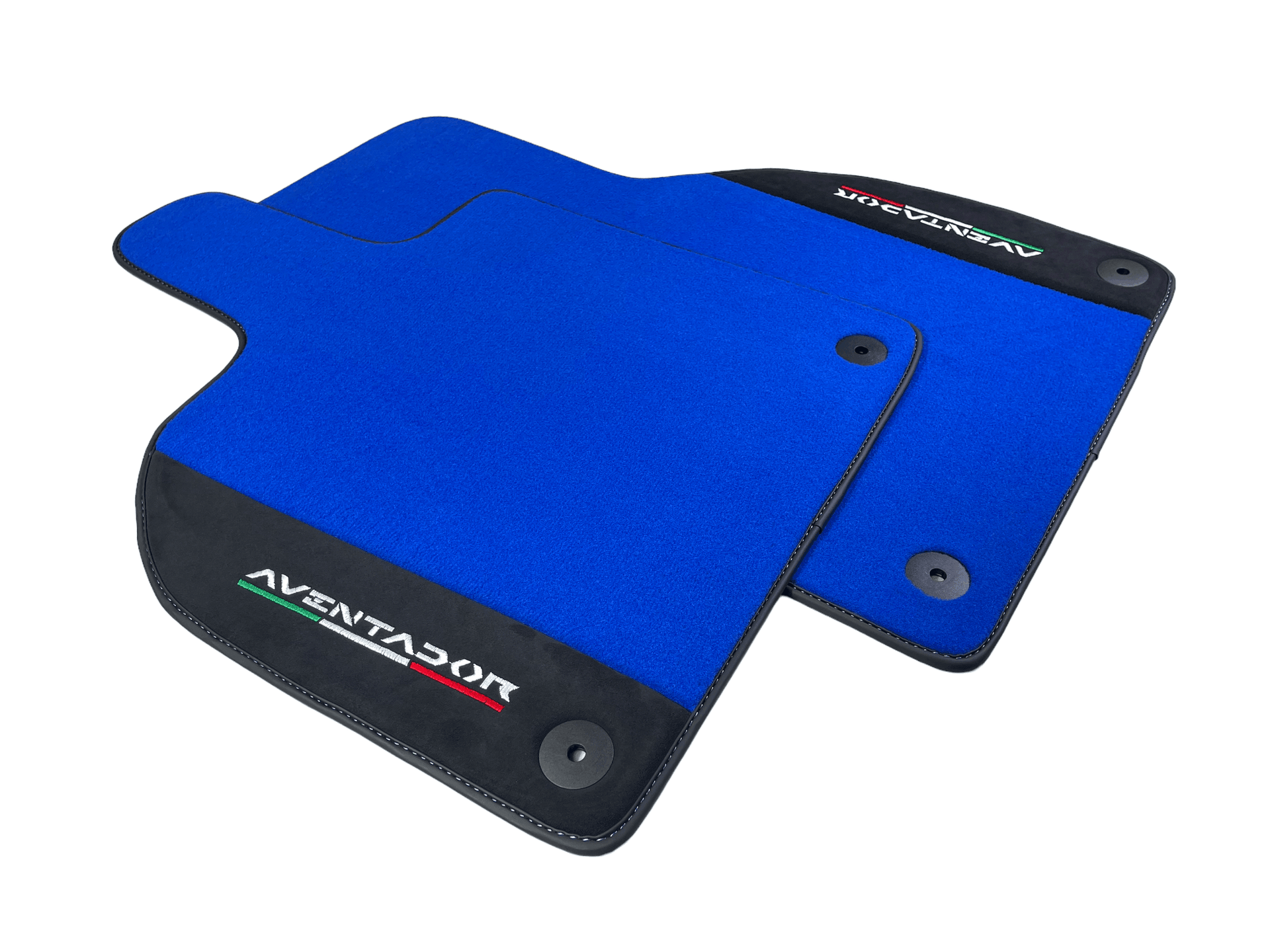 Blue Floor Mats for Lamborghini Aventador With Alcantara Leather - AutoWin