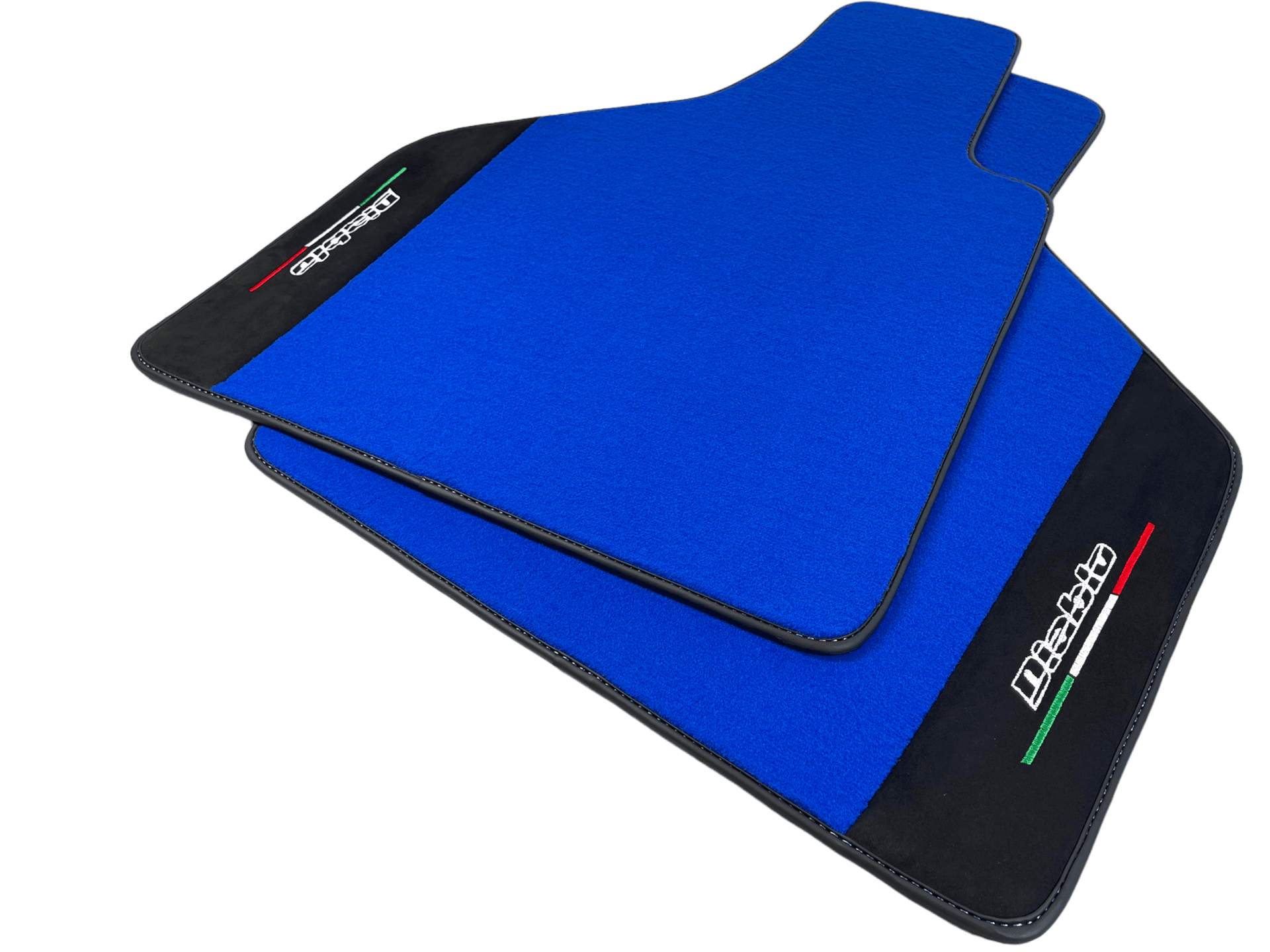 Blue Floor Mats for Lamborghini Diablo 1990-2001 With Alcantara Leather - AutoWin