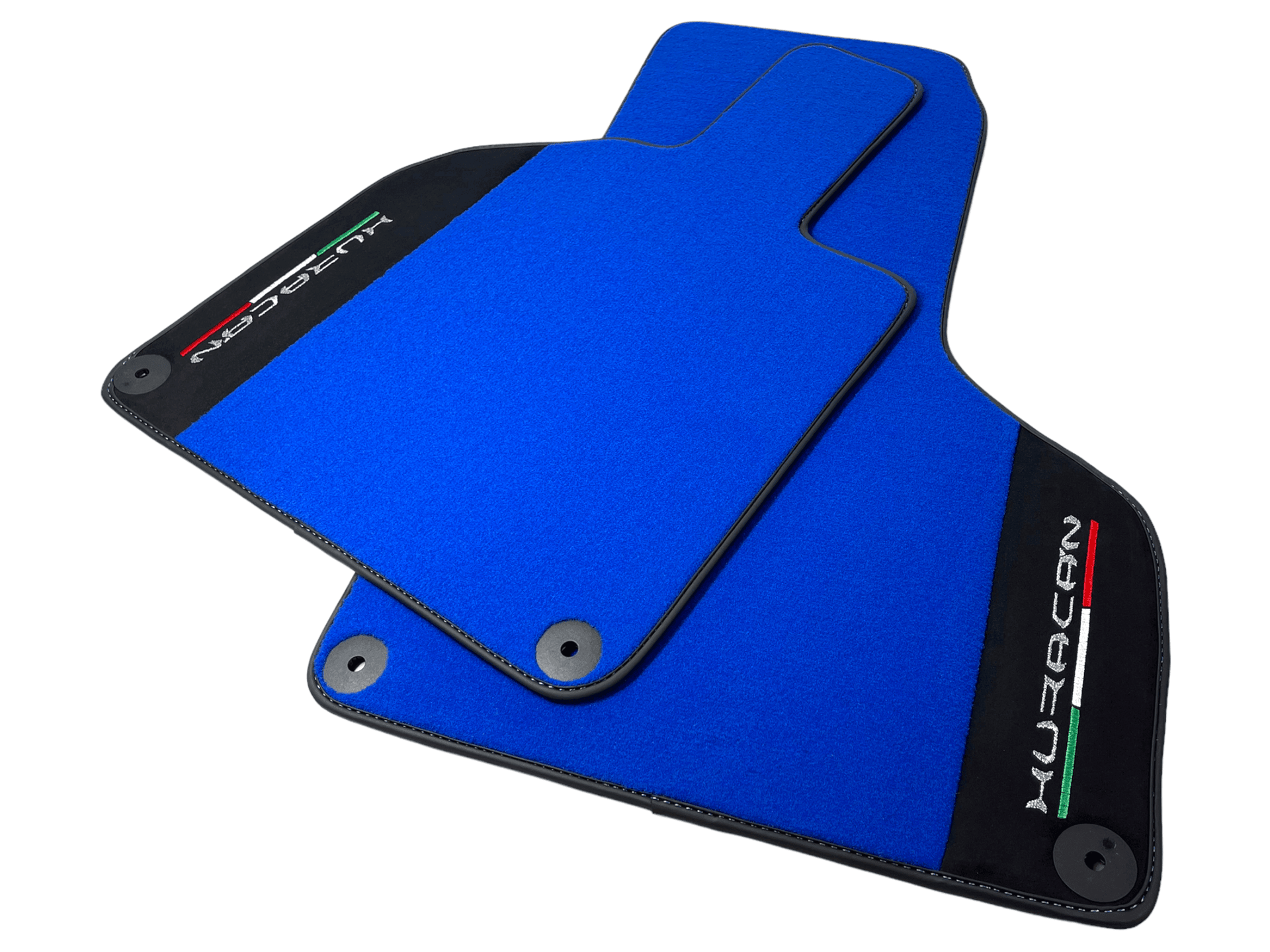 Blue Floor Mats for Lamborghini Huracan With Alcantara Leather - AutoWin