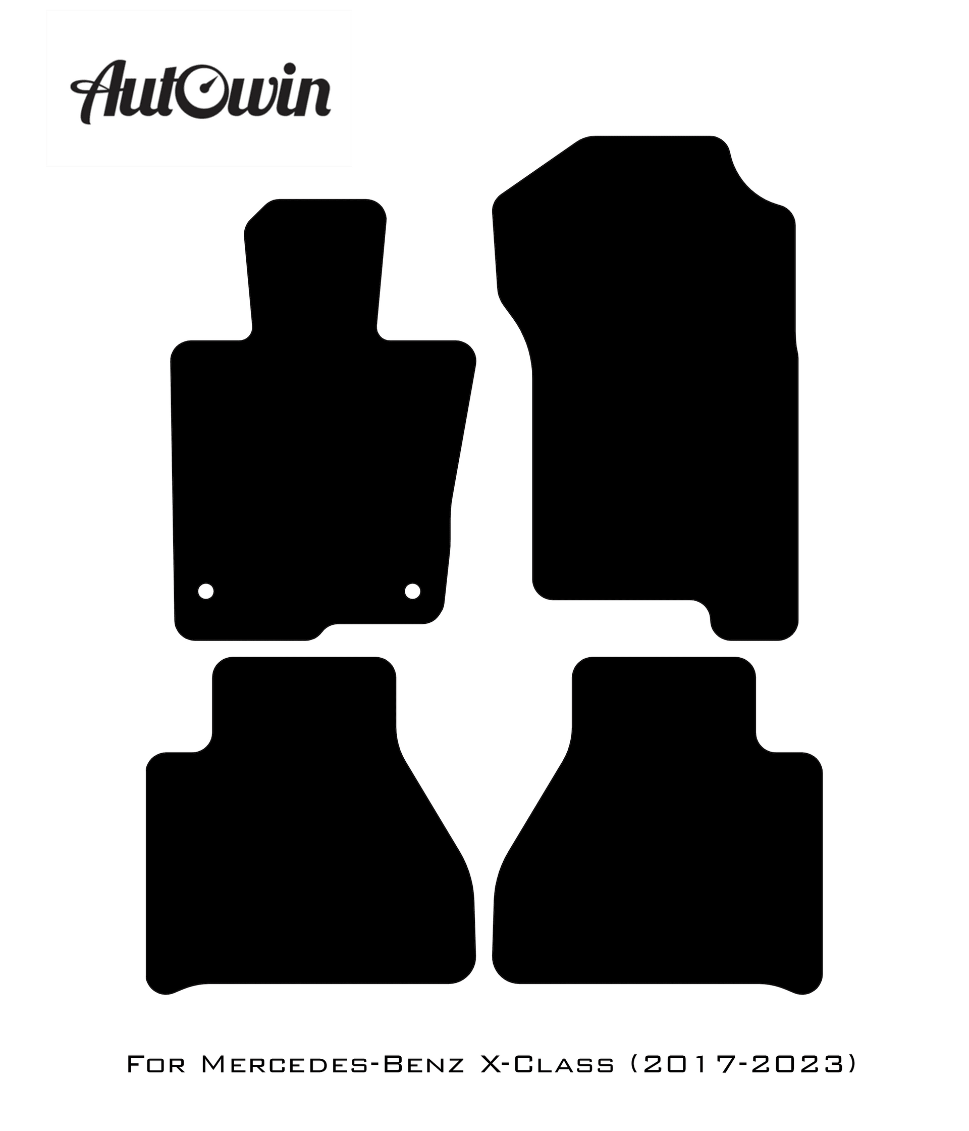 Dark Blue Floor Mats For Mercedes Benz X-Class W470 (2017-2023) | Limited Edition - AutoWin