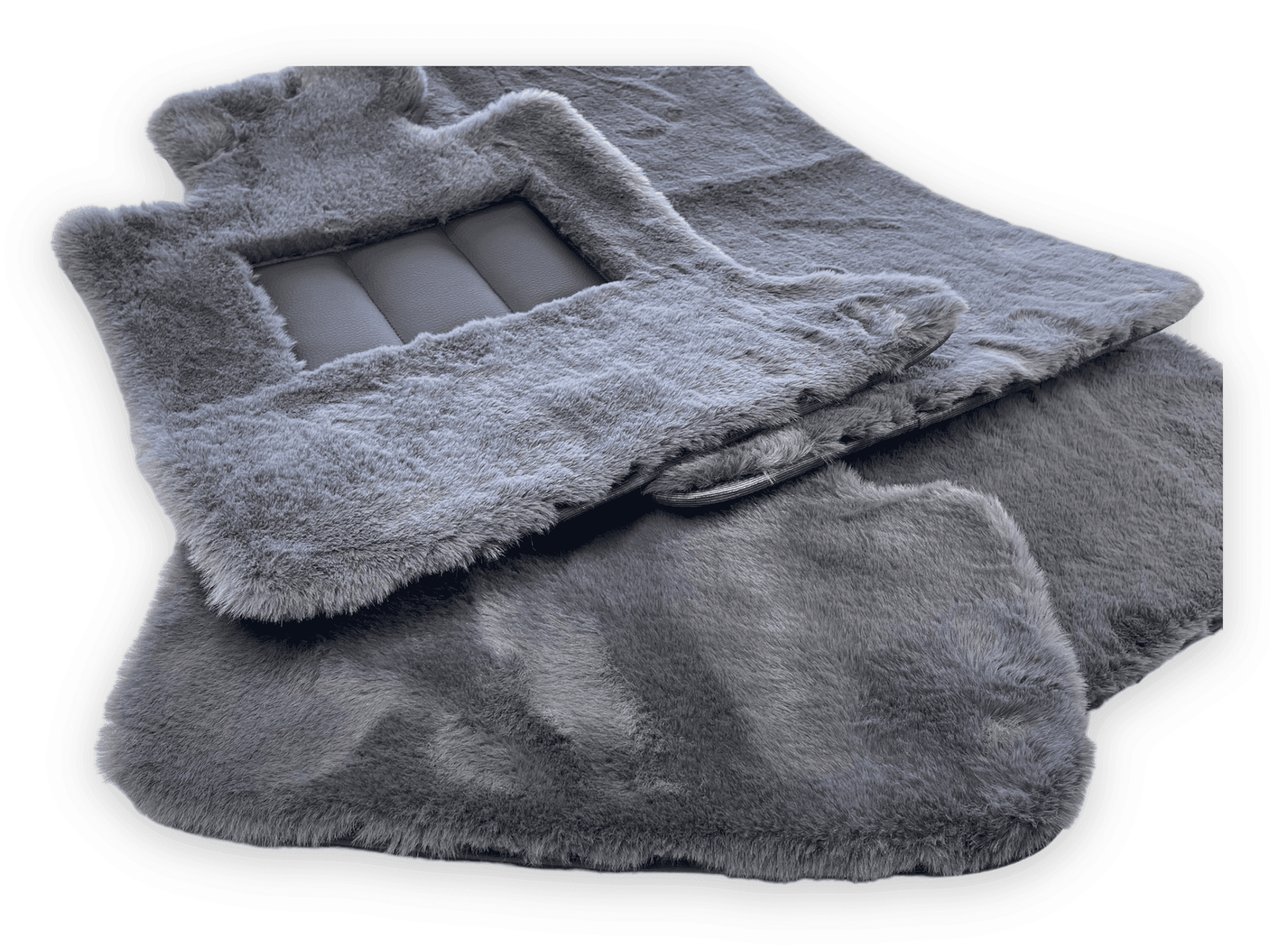 Dark Gray Sheepskin Floor Mats For Rolls Royce Ghost Series I (2010–2020) Er56 Design Brand - AutoWin