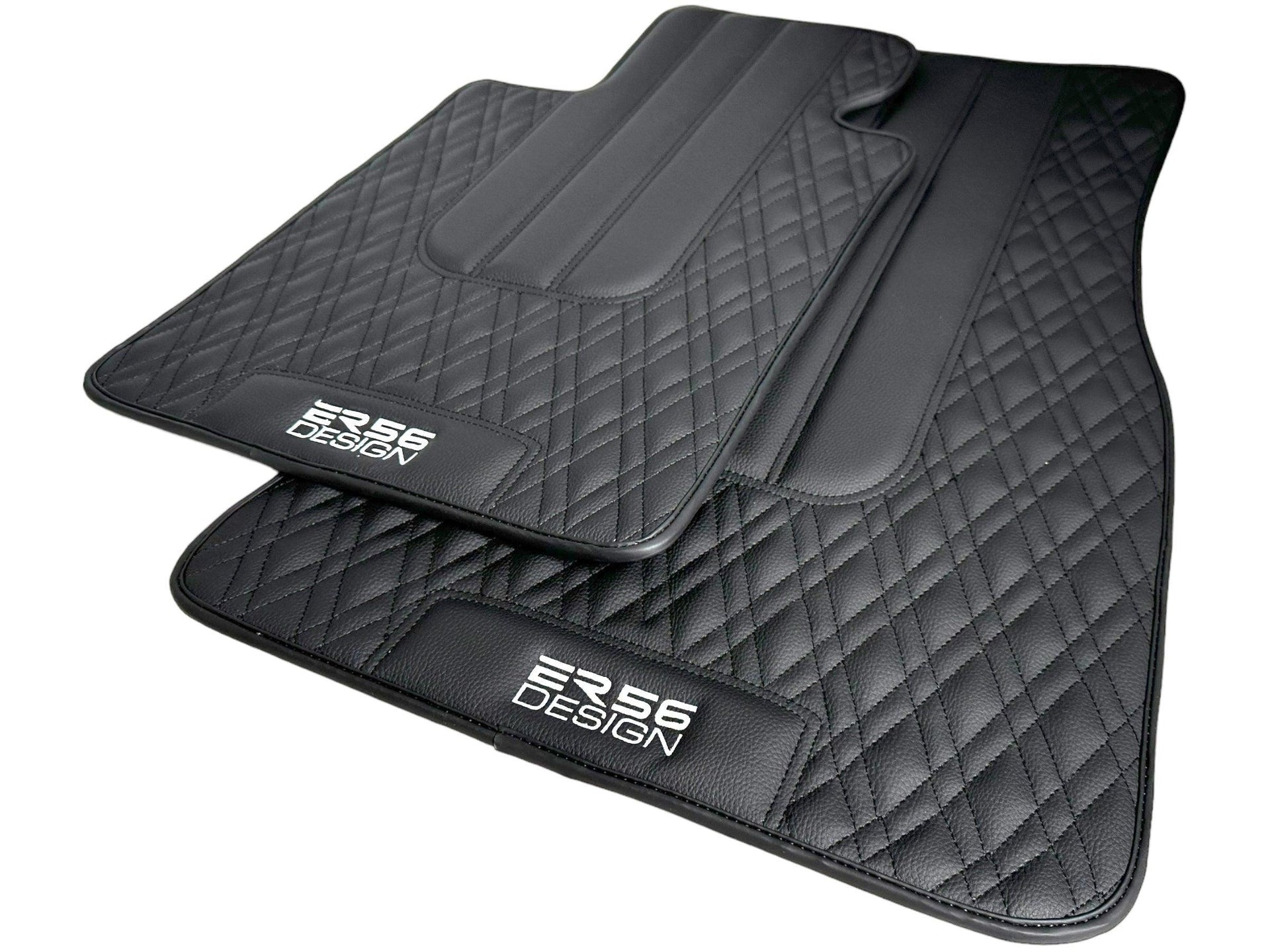 Floor Mats For BMW M3 F80 Series Black Leather Er56 Design - AutoWin
