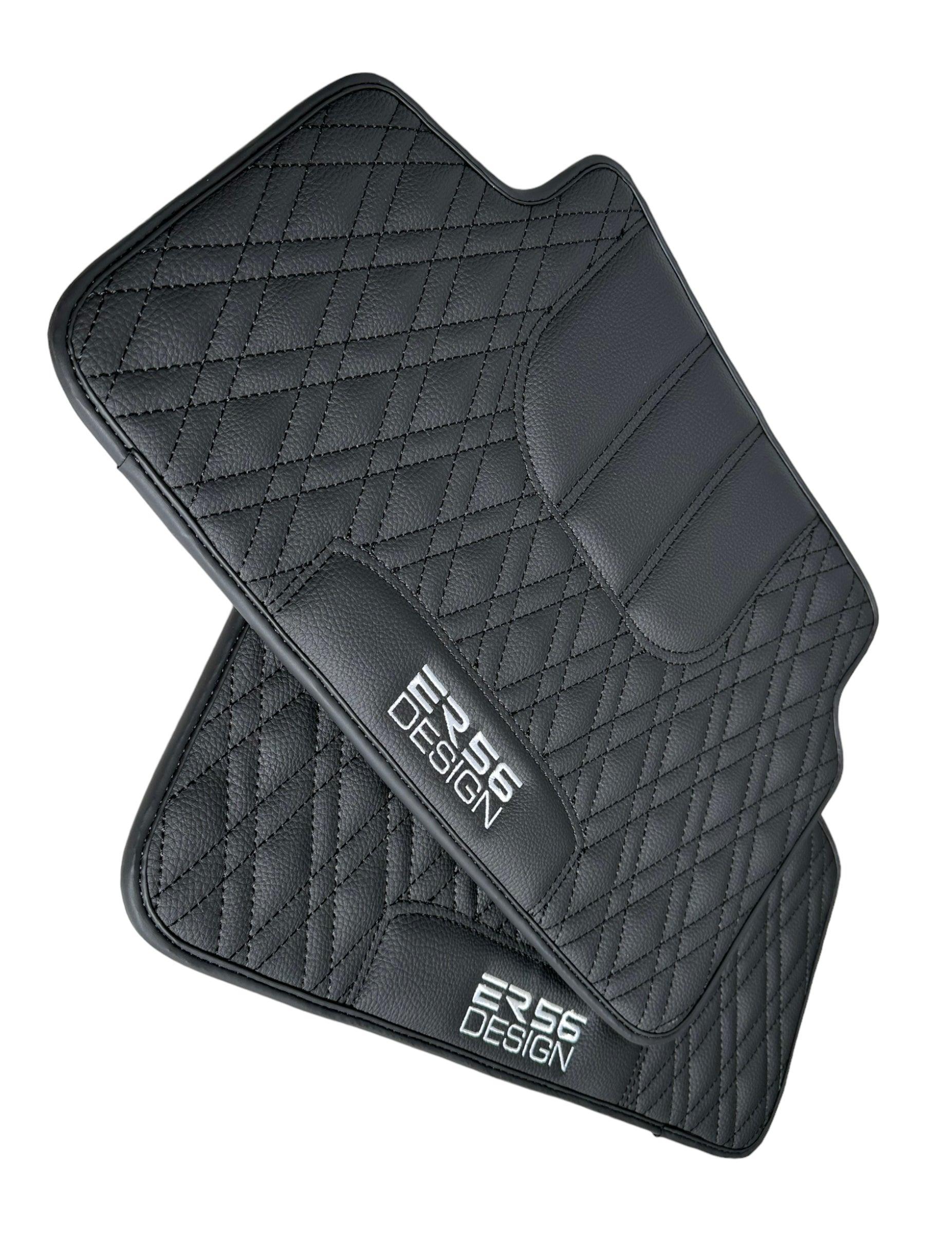 Floor Mats For BMW M5 F10 Black Leather Er56 Design - AutoWin
