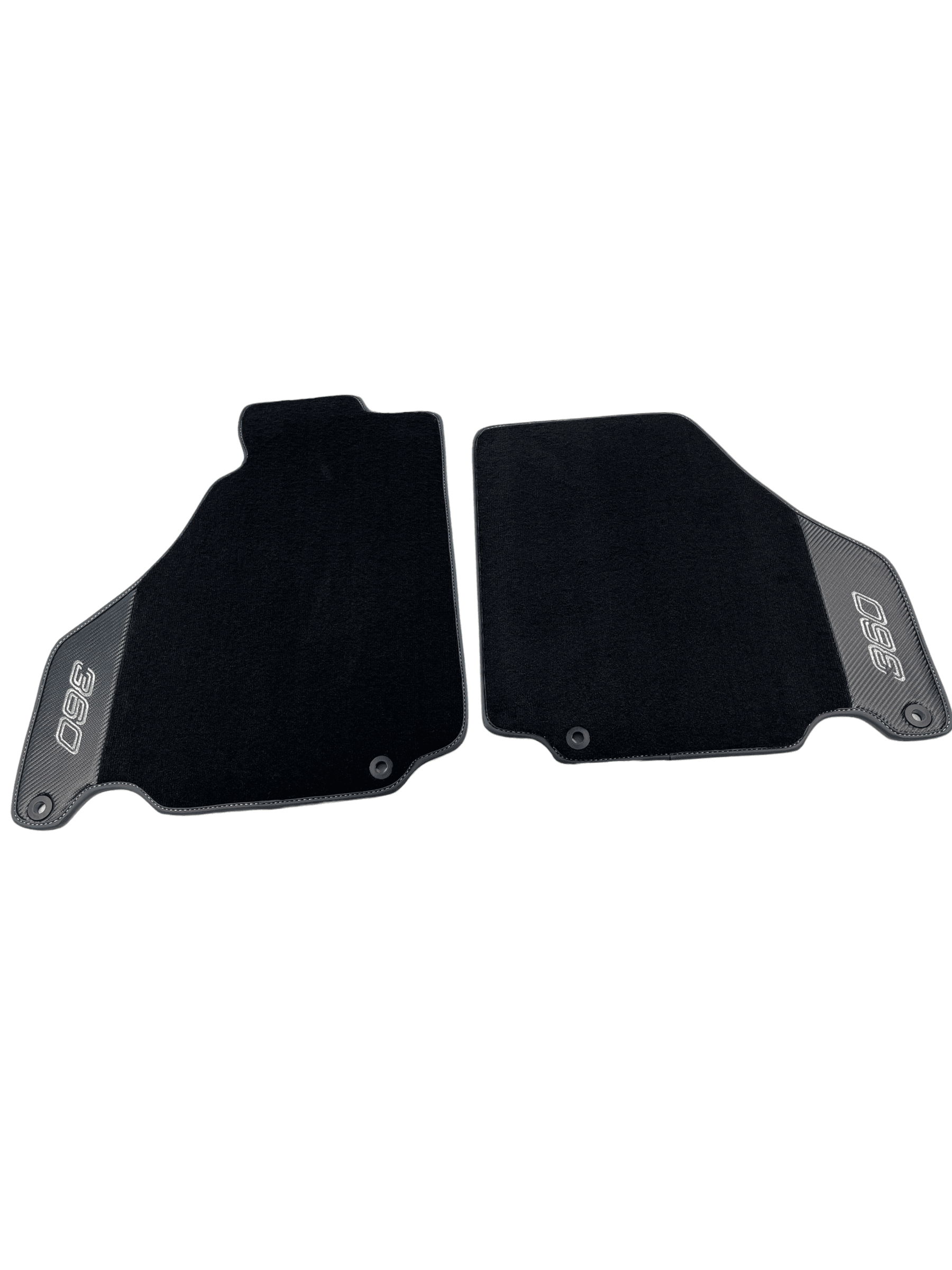 Floor Mats For Ferrari 360 Modena 1999-2005 Black With Carbon Fiber Leather - AutoWin