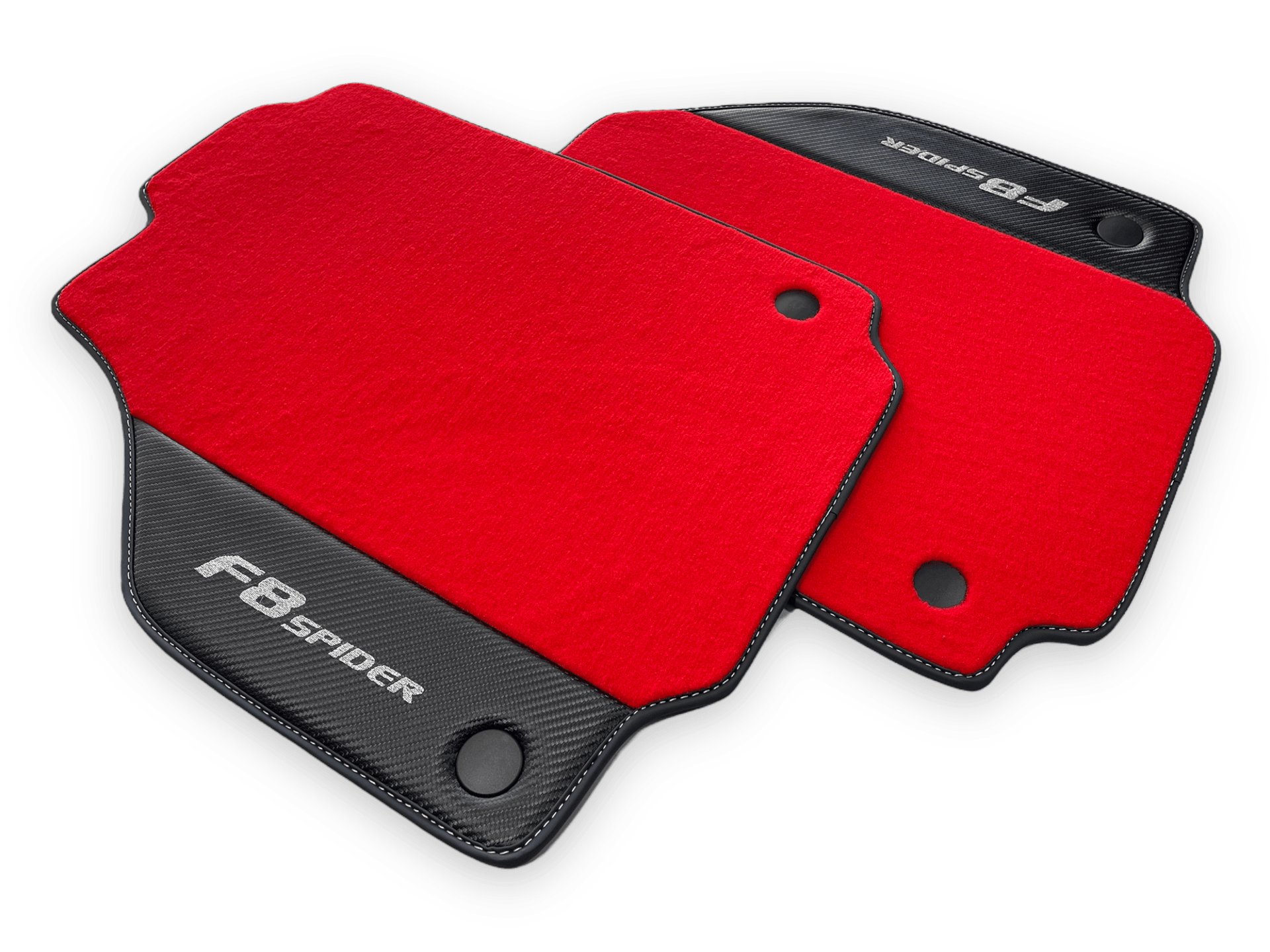 Floor Mats For Ferrari F8 Spider 2019-2022 With Carbon Leather - AutoWin