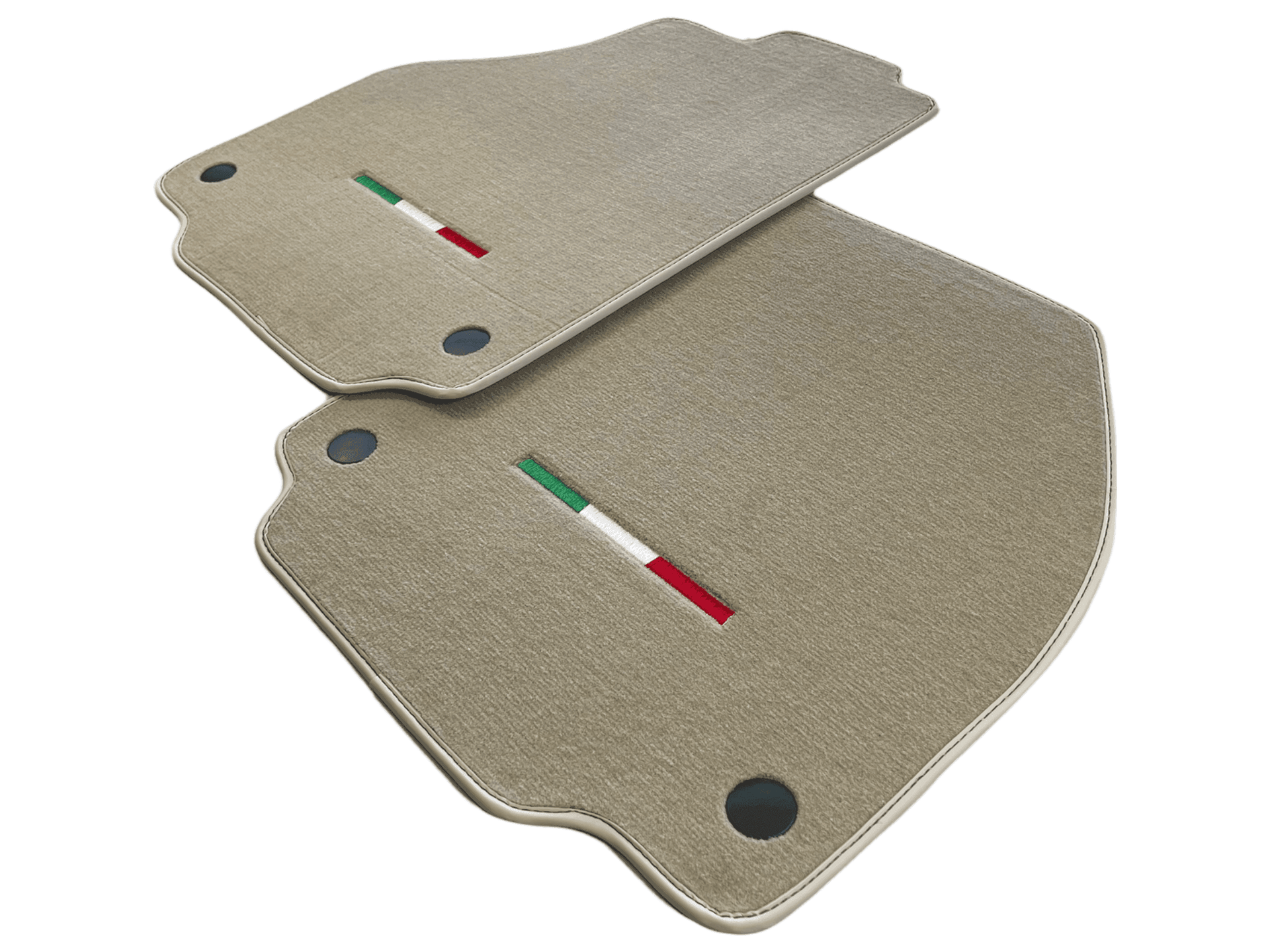 Floor Mats For Ferrari F8 Tributo (2019-2023) Beige Italian Edition - AutoWin