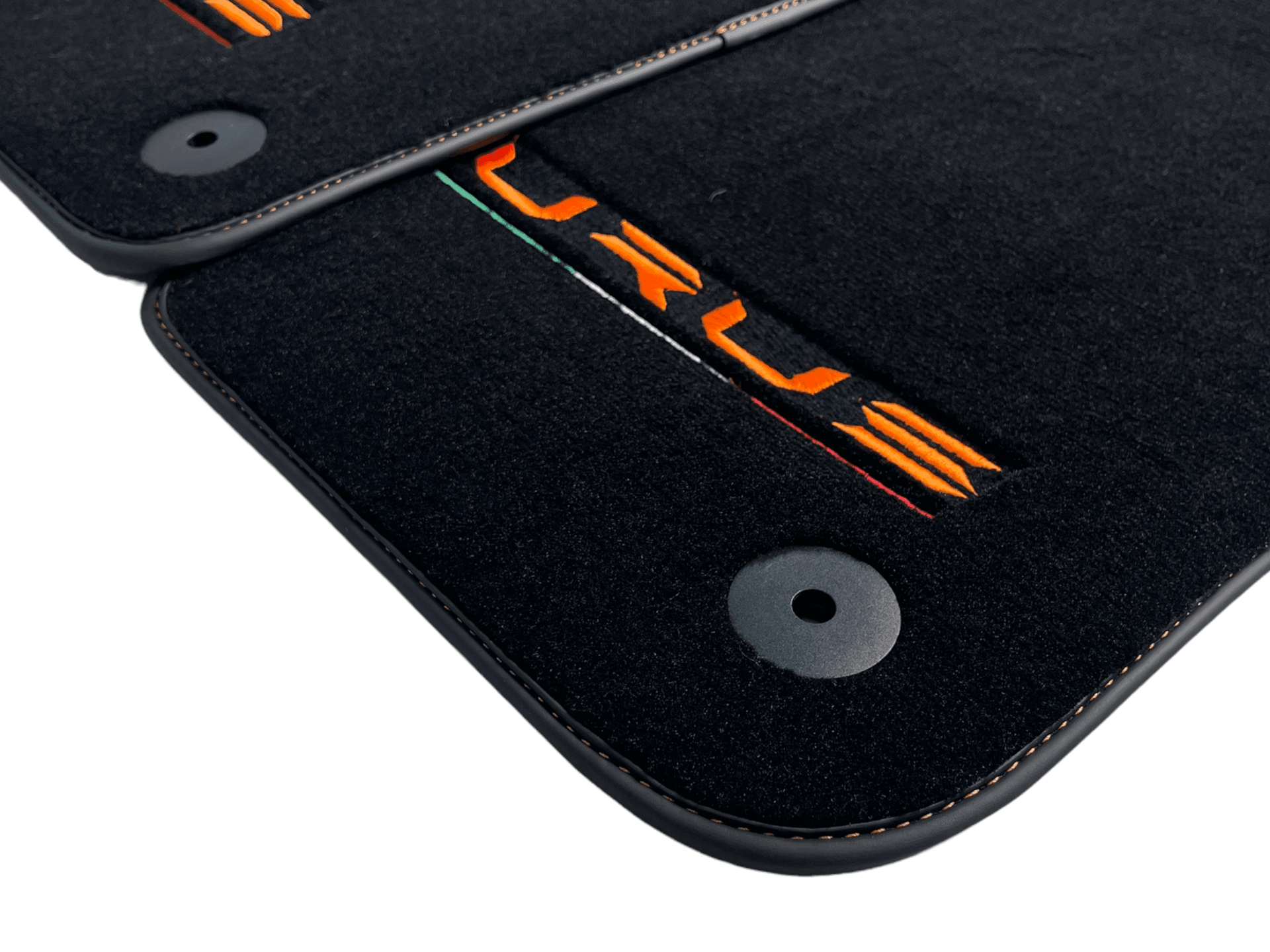Floor Mats For Lamborghini Urus Black Tailored Orange Edition - AutoWin
