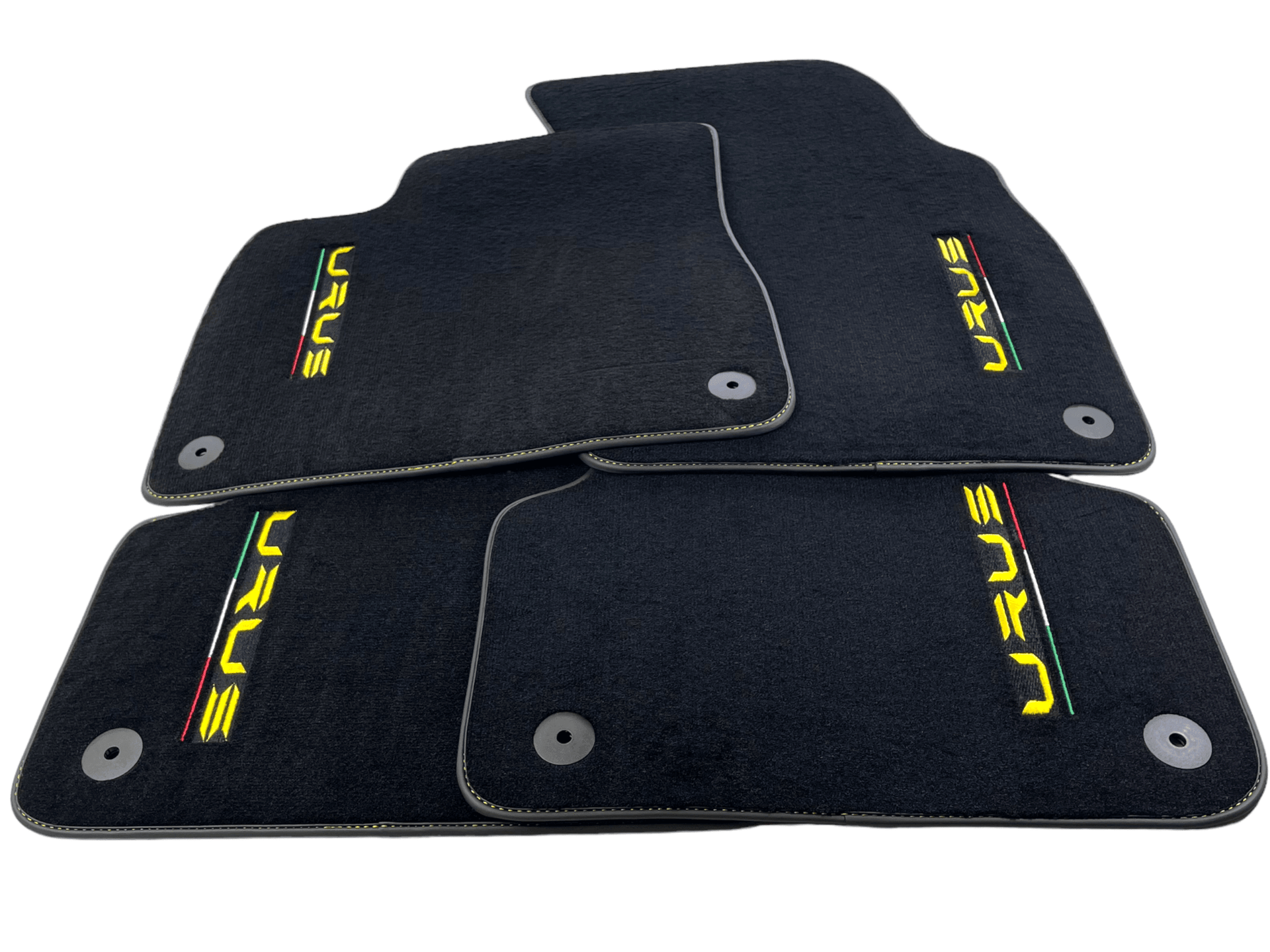 Floor Mats For Lamborghini Urus Black Tailored Yellow Edition - AutoWin
