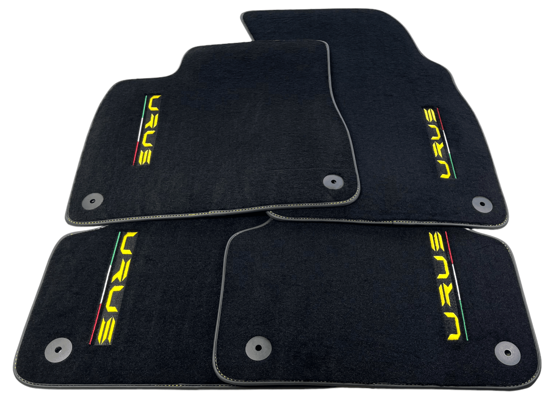 Floor Mats For Lamborghini Urus Black Tailored Yellow Edition - AutoWin
