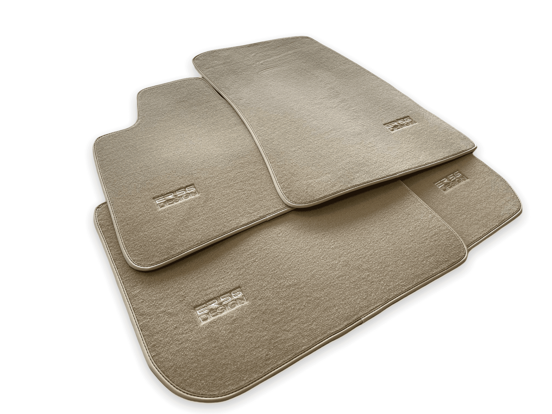Floor Mats For Rolls Royce Ghost Series II (2021-2024) Beige ER56 Design - AutoWin