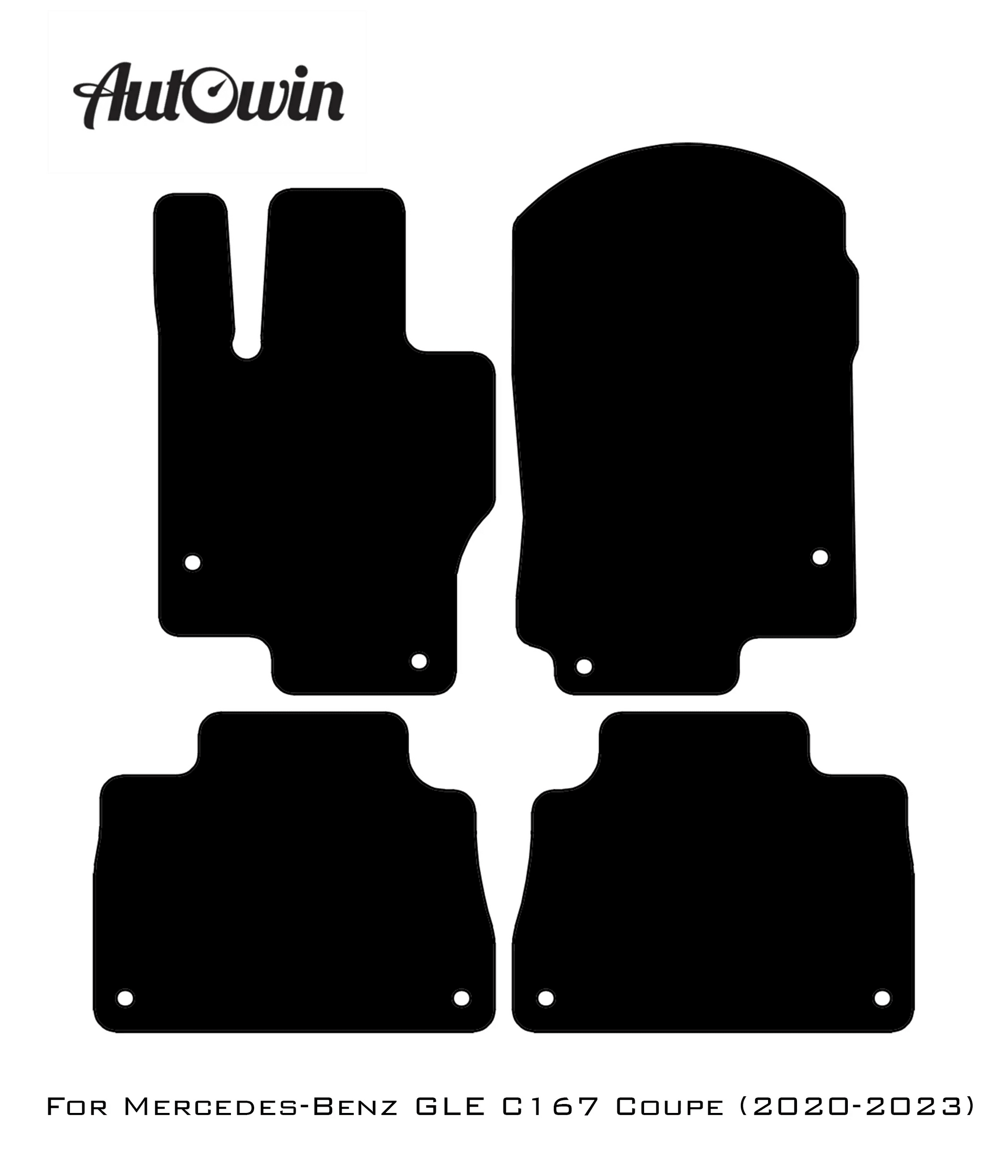 Gray Luxury Floor Mats For Mercedes Benz GLE-Class C167 Coupe (2020-2023) | ER56 Design - AutoWin